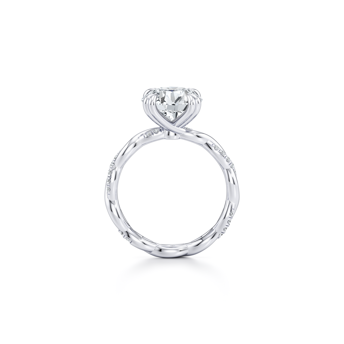 Ivy Pear Solitaire Lab Diamond Engagement Ring - view 12