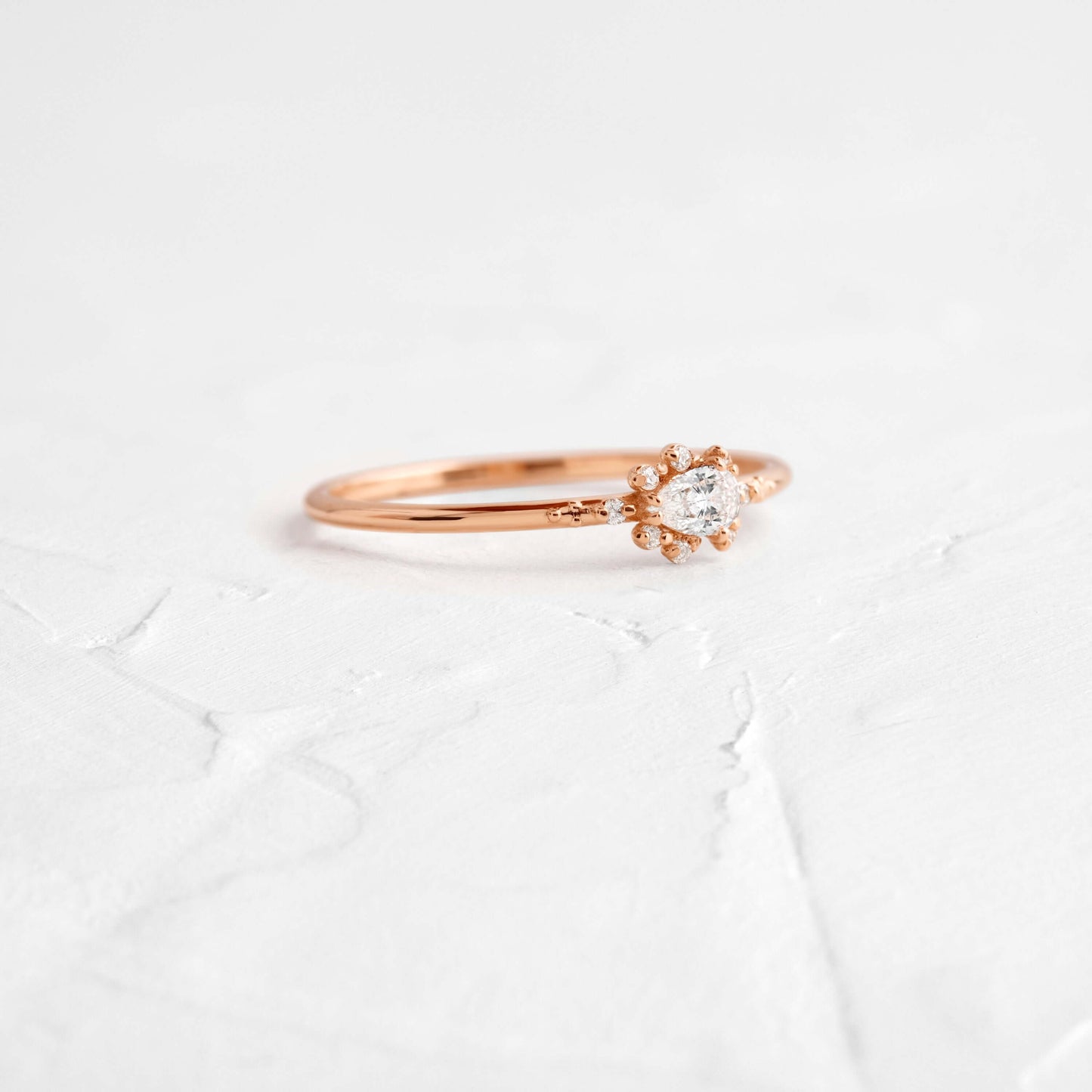 Minimal Halo-Pear Lab Grown Diamond Engagement Ring - Lifestyle