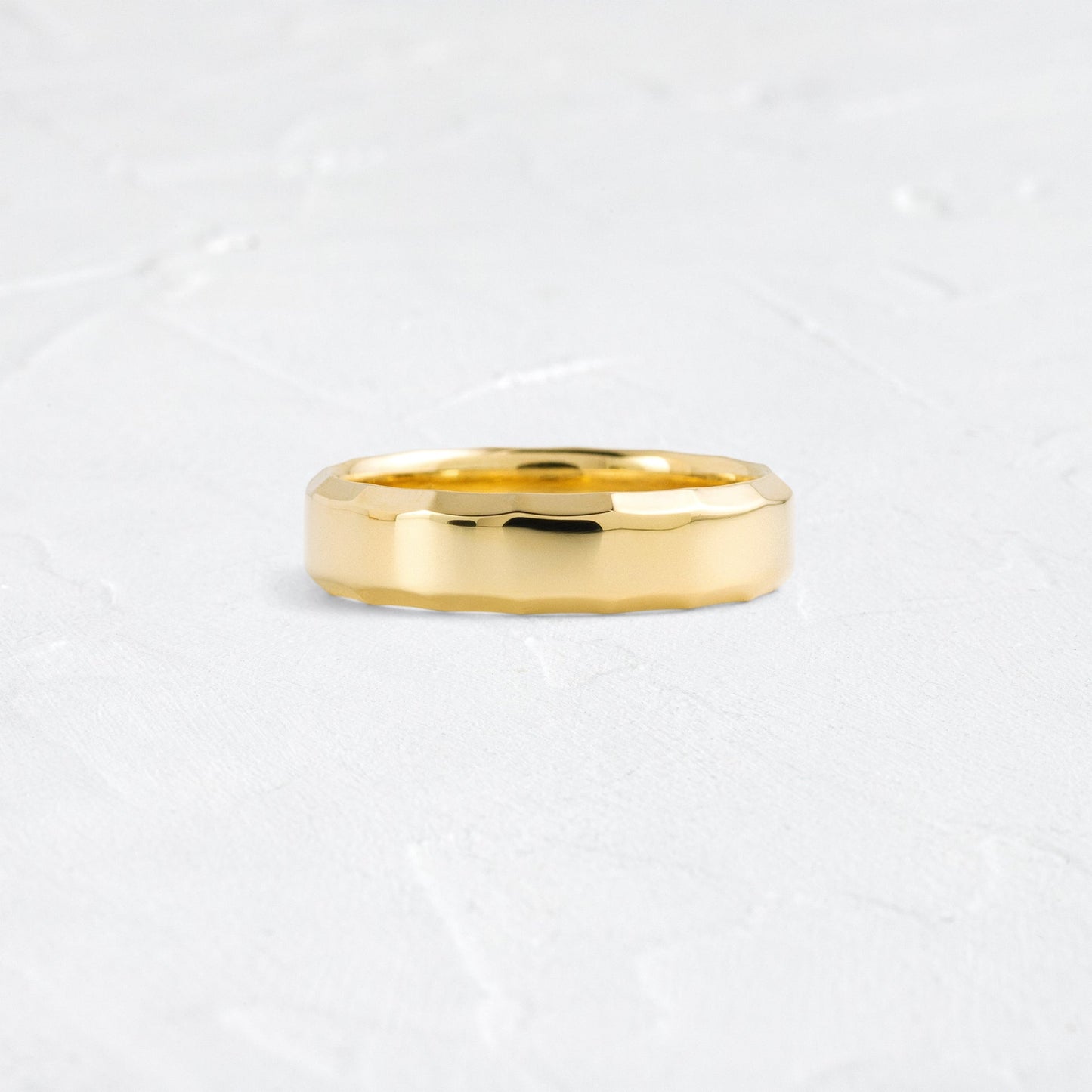 Modern Facet- Men's Wedding BandModern Facet- Men's Wedding Band - Front view