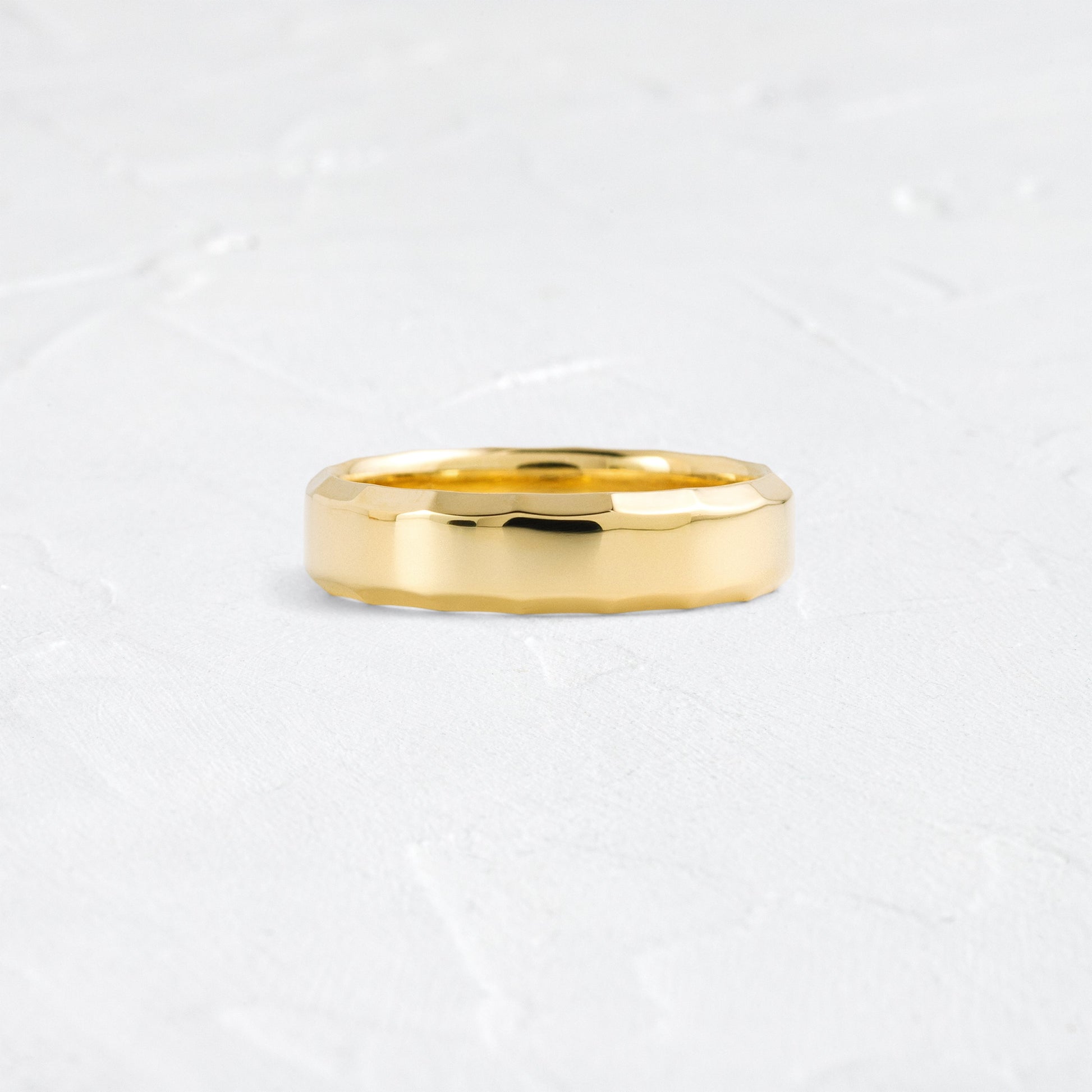 Modern Facet- Men's Wedding BandModern Facet- Men's Wedding Band - Front view