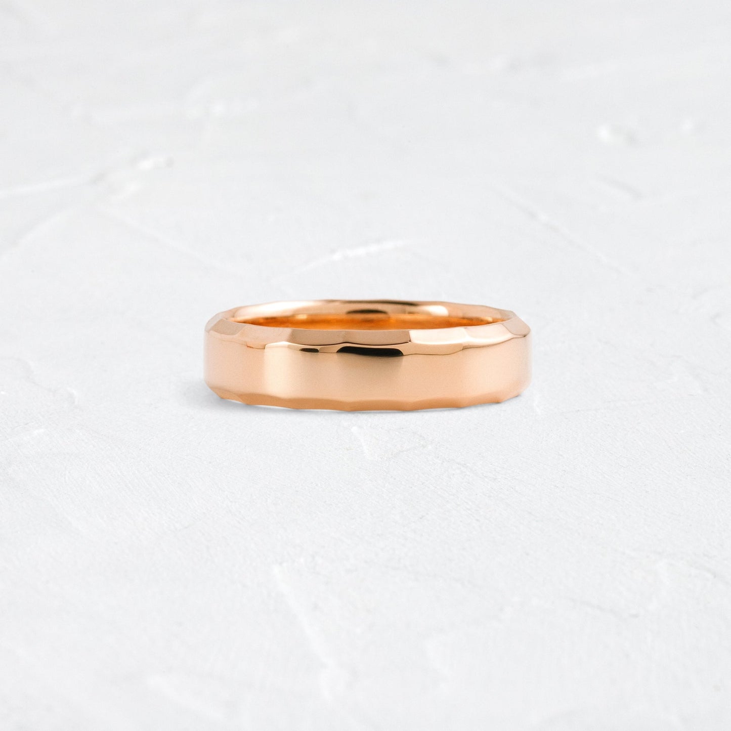 Modern Facet- Men's Wedding BandModern Facet- Men's Wedding Band - Side view