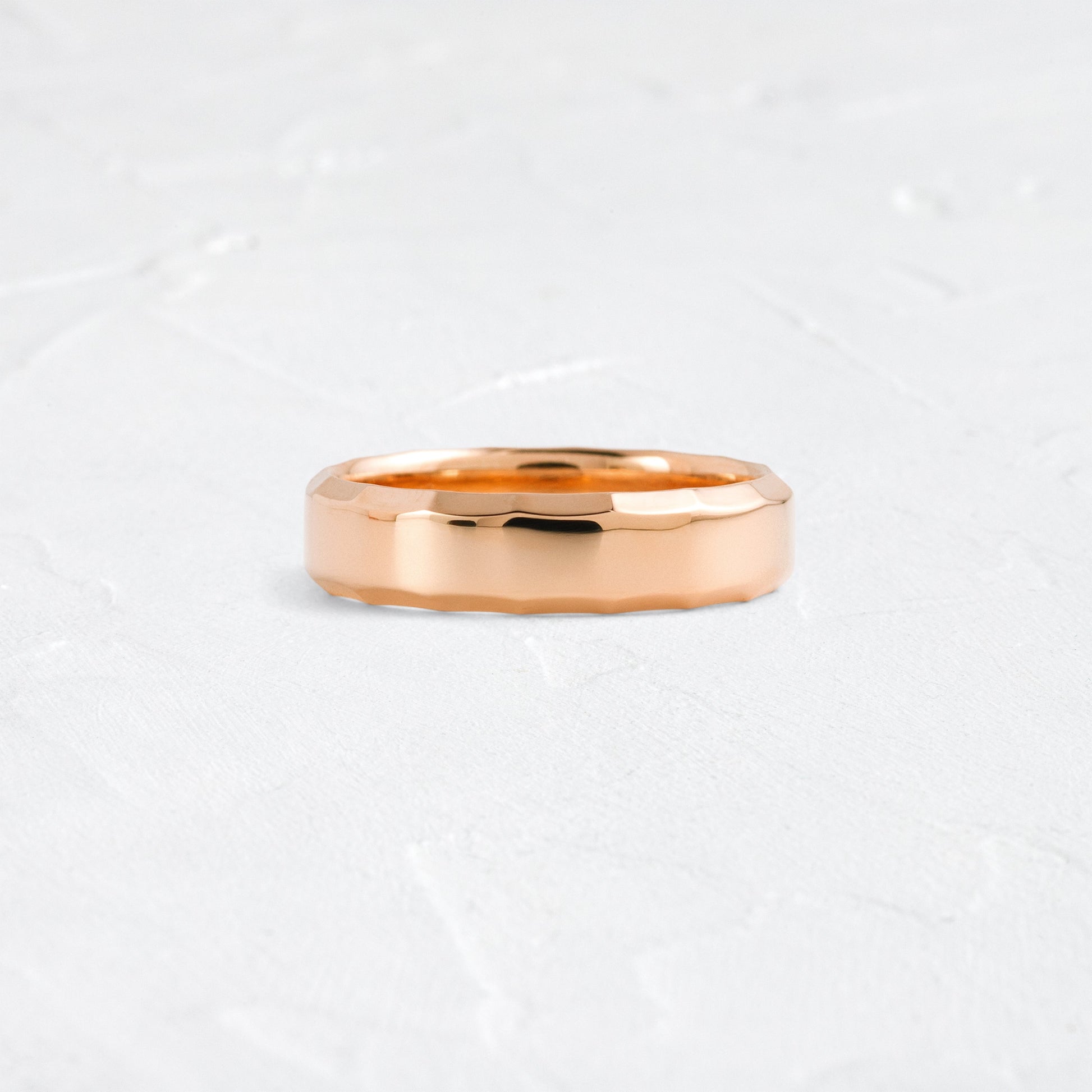 Modern Facet- Men's Wedding BandModern Facet- Men's Wedding Band - Side view