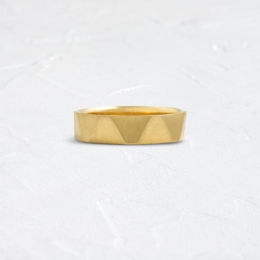 Multi Facet- Men's Wedding BandMulti Facet- Men's Wedding Band - Front view
