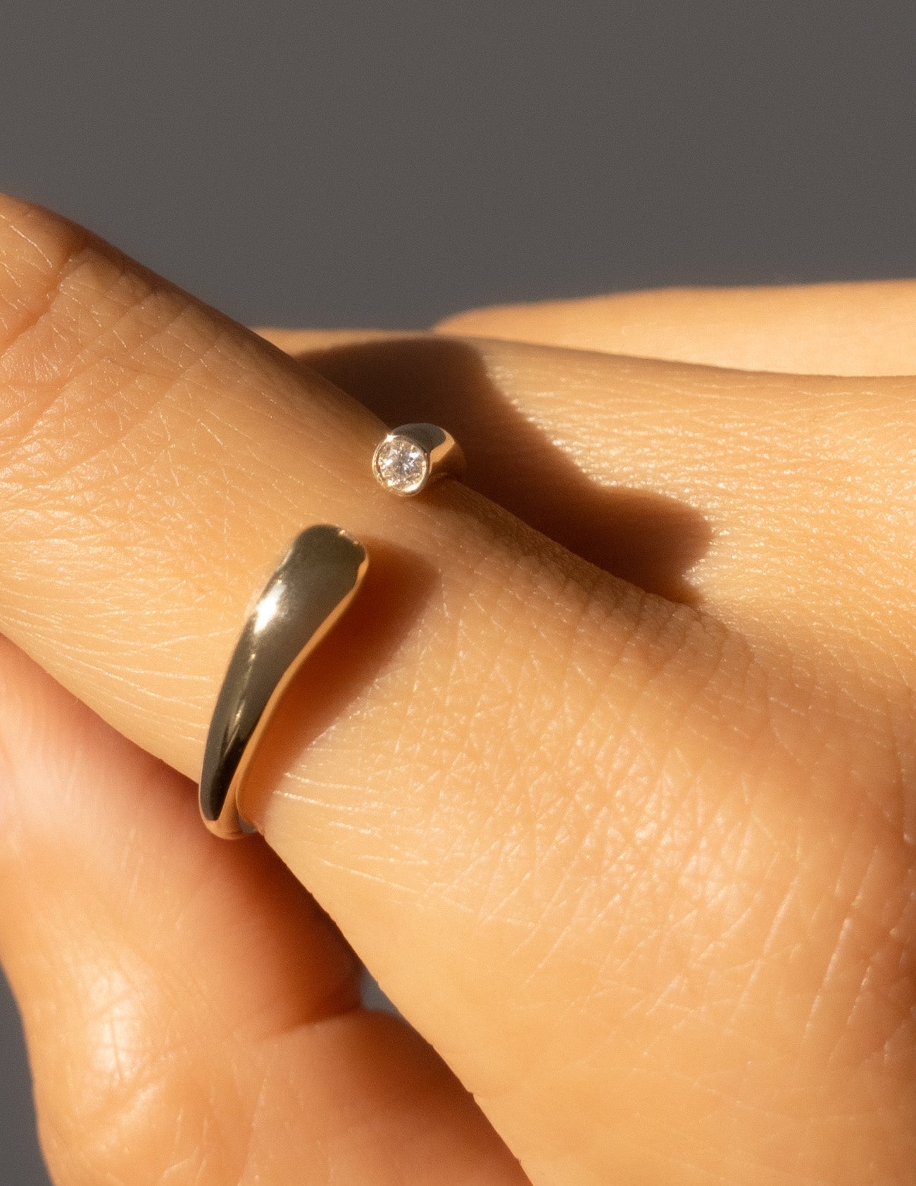 Open End Band- 0.03 CT Round Lab Grown Diamond Wedding BandOpen End Band- 0.03 CT Round Lab Grown Diamond Wedding Band - Lifestyle