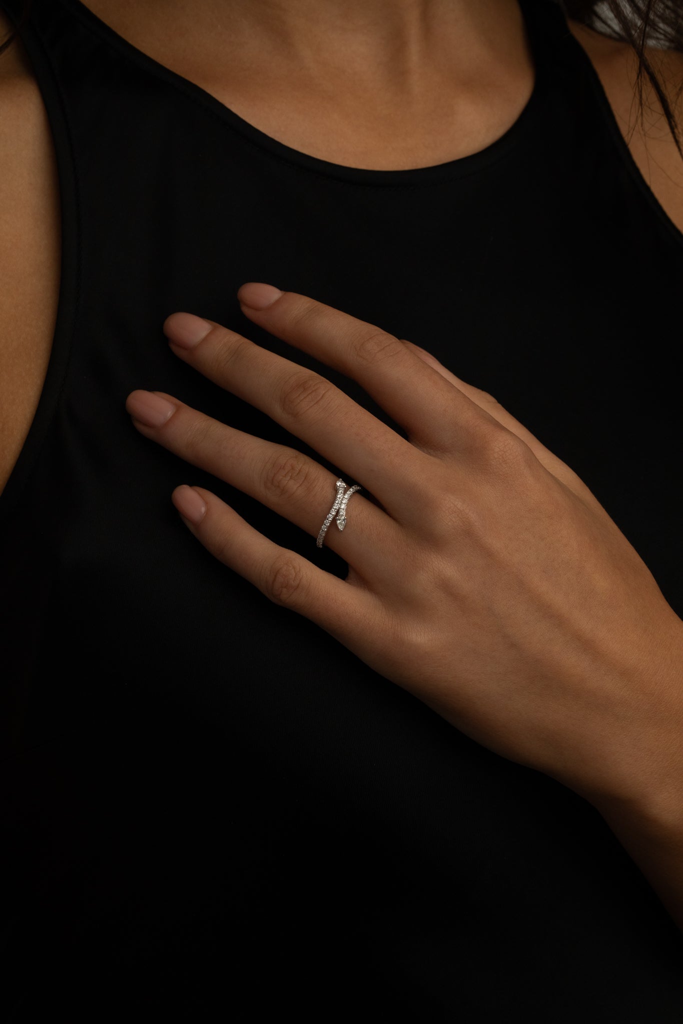 Open End Pave- 0.70 CT Round & Pear Lab Grown Diamond Wedding BandOpen End Pave- 0.70 CT Round & Pear Lab Grown Diamond Wedding Band - Back view