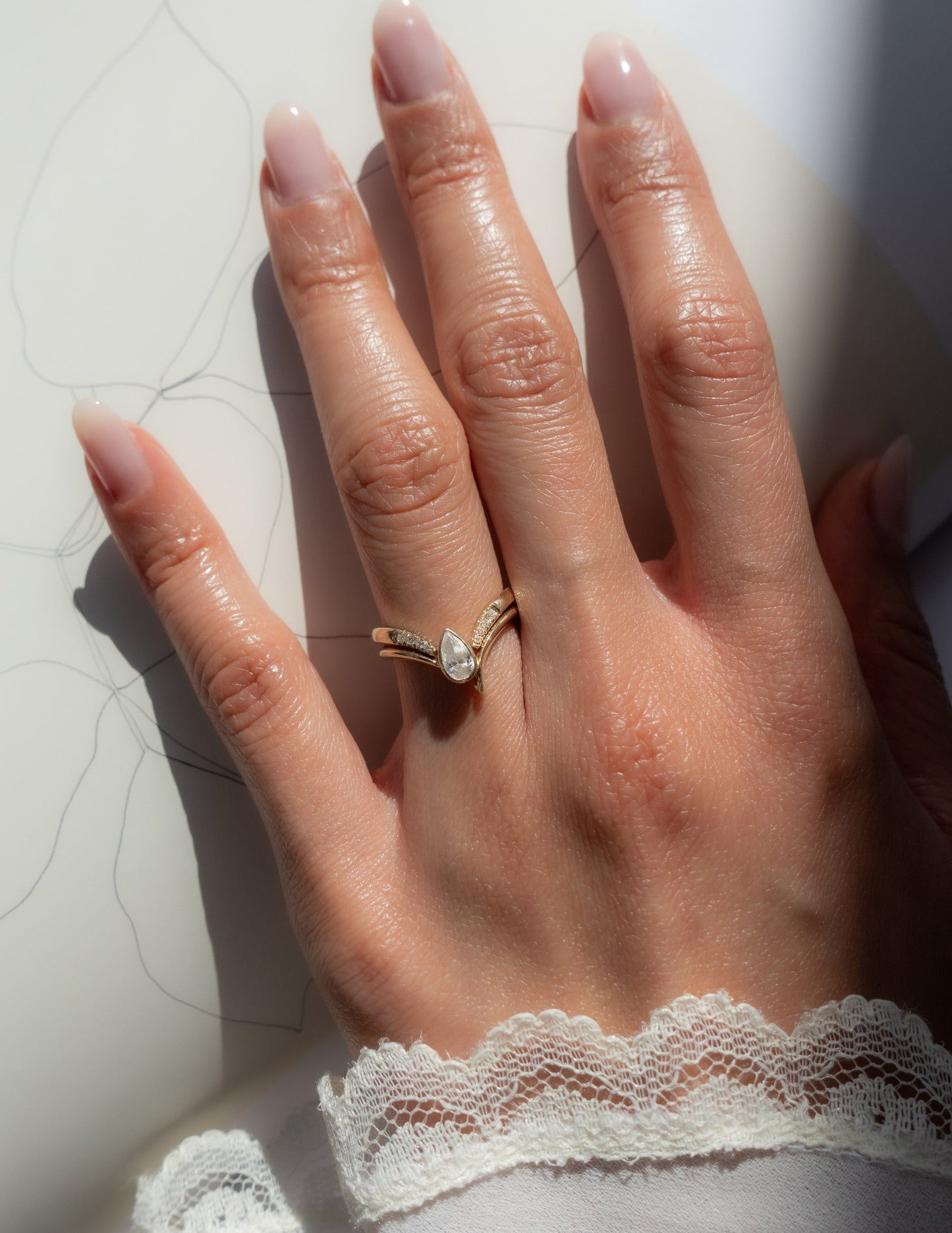 Open Pave- 0.20 CT Round Lab Grown Diamond Stackable Wedding BandOpen Pave- 0.20 CT Round Lab Grown Diamond Stackable Wedding Band - Lifestyle