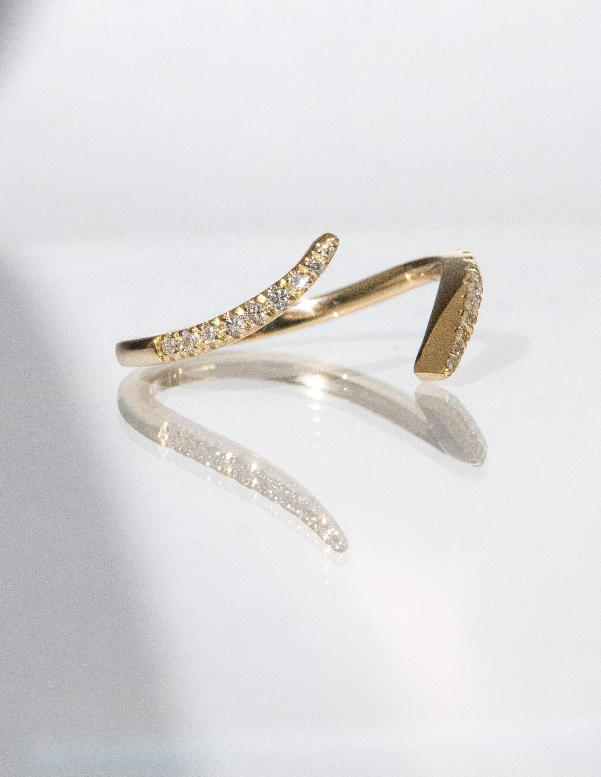 Open Pave- 0.30 CT Round Lab Grown Diamond Stackable Wedding BandOpen Pave- 0.30 CT Round Lab Grown Diamond Stackable Wedding Band - Front view