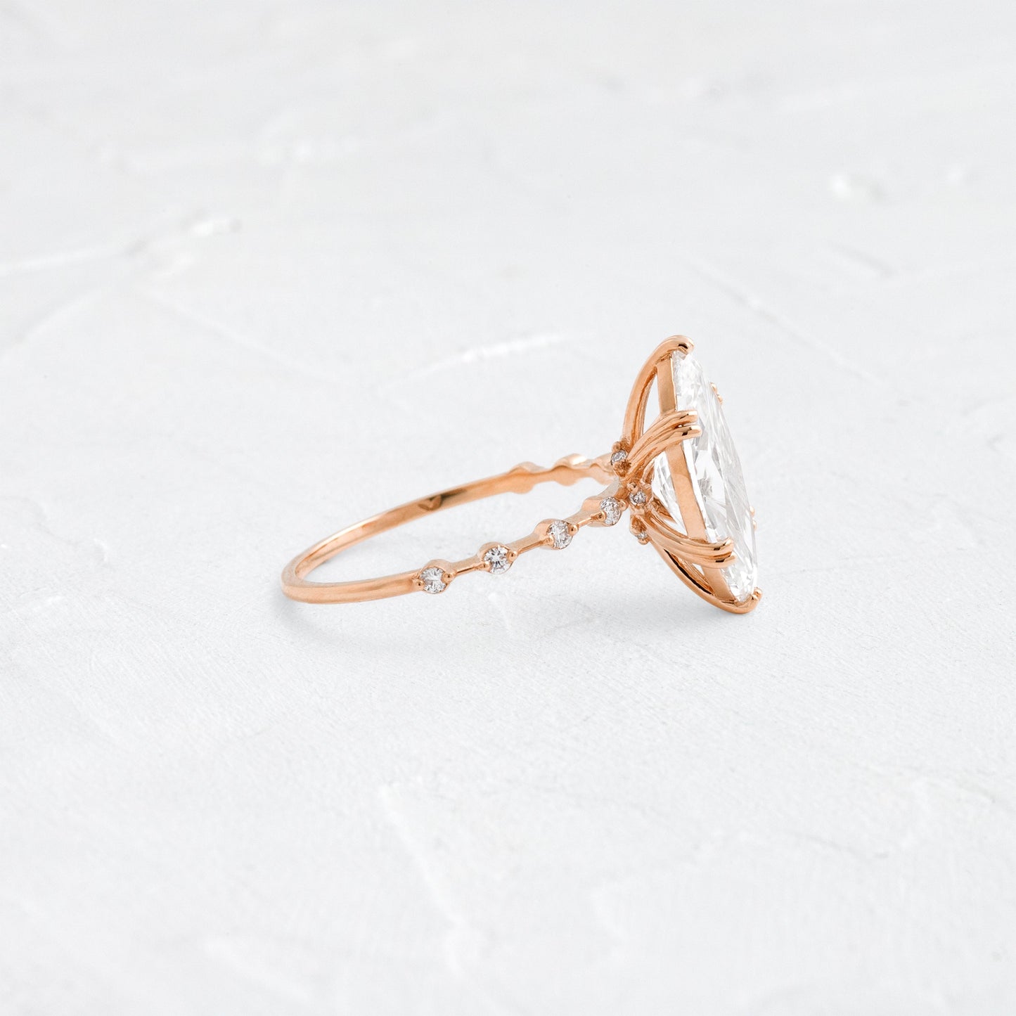 Pave Double Prong-Marquise Lab Grown Diamond Engagement Ring - Lifestyle