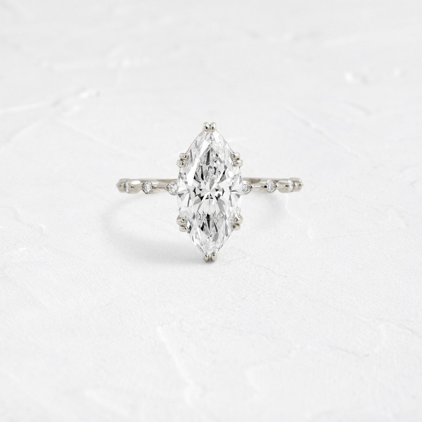 Pave Double Prong-Marquise Lab Grown Diamond Engagement Ring - Lifestyle