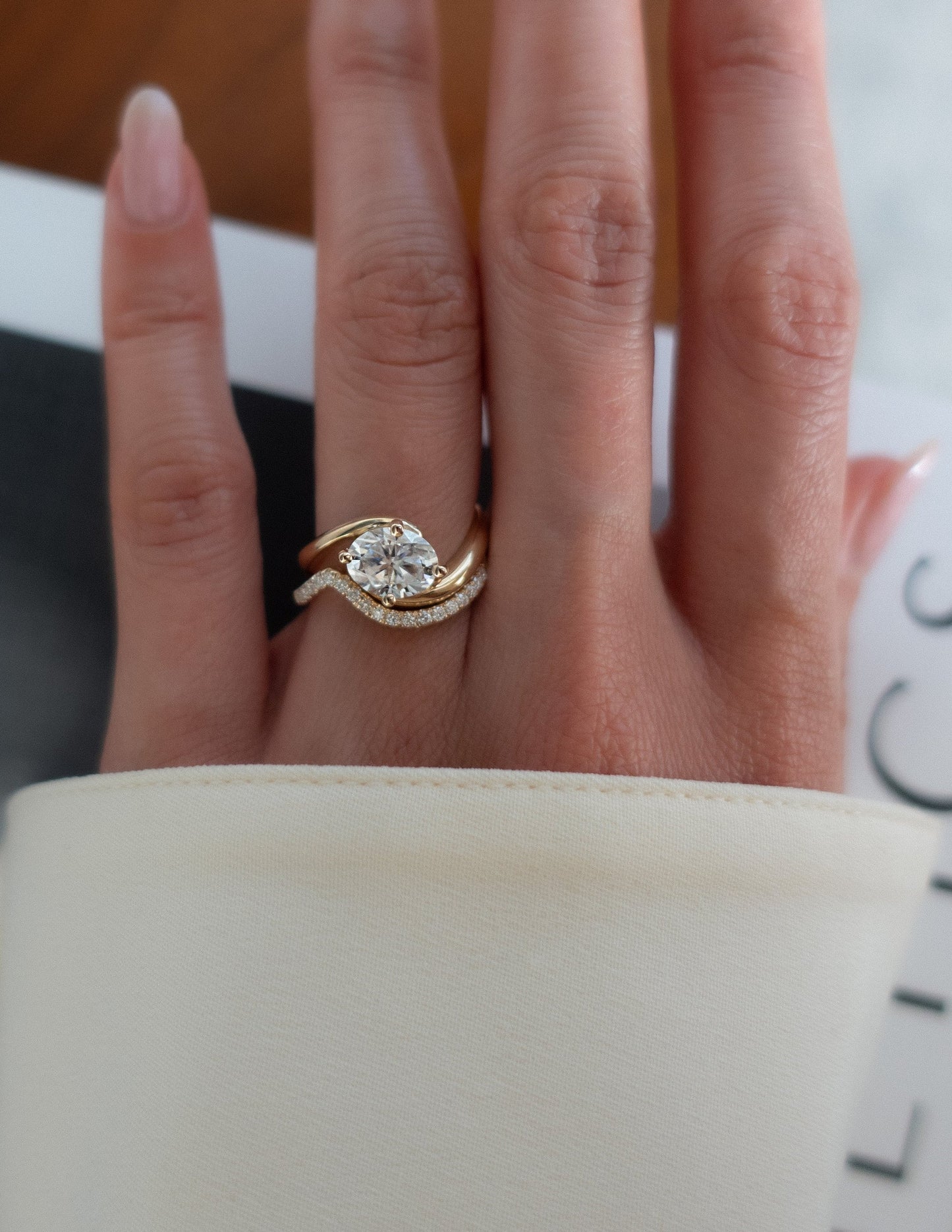 Pave Rapture- 0.55 CT Round Lab Grown Diamond Wedding BandPave Rapture- 0.55 CT Round Lab Grown Diamond Wedding Band - Detail view