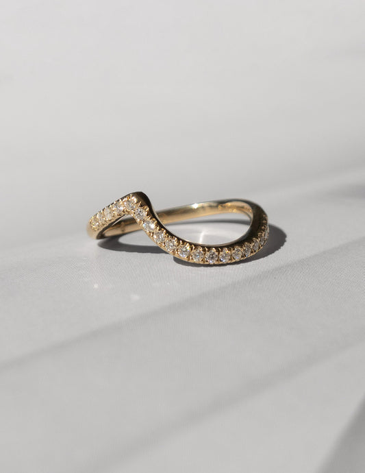 Pave Rapture- 0.55 CT Round Lab Grown Diamond Wedding BandPave Rapture- 0.55 CT Round Lab Grown Diamond Wedding Band - Front view