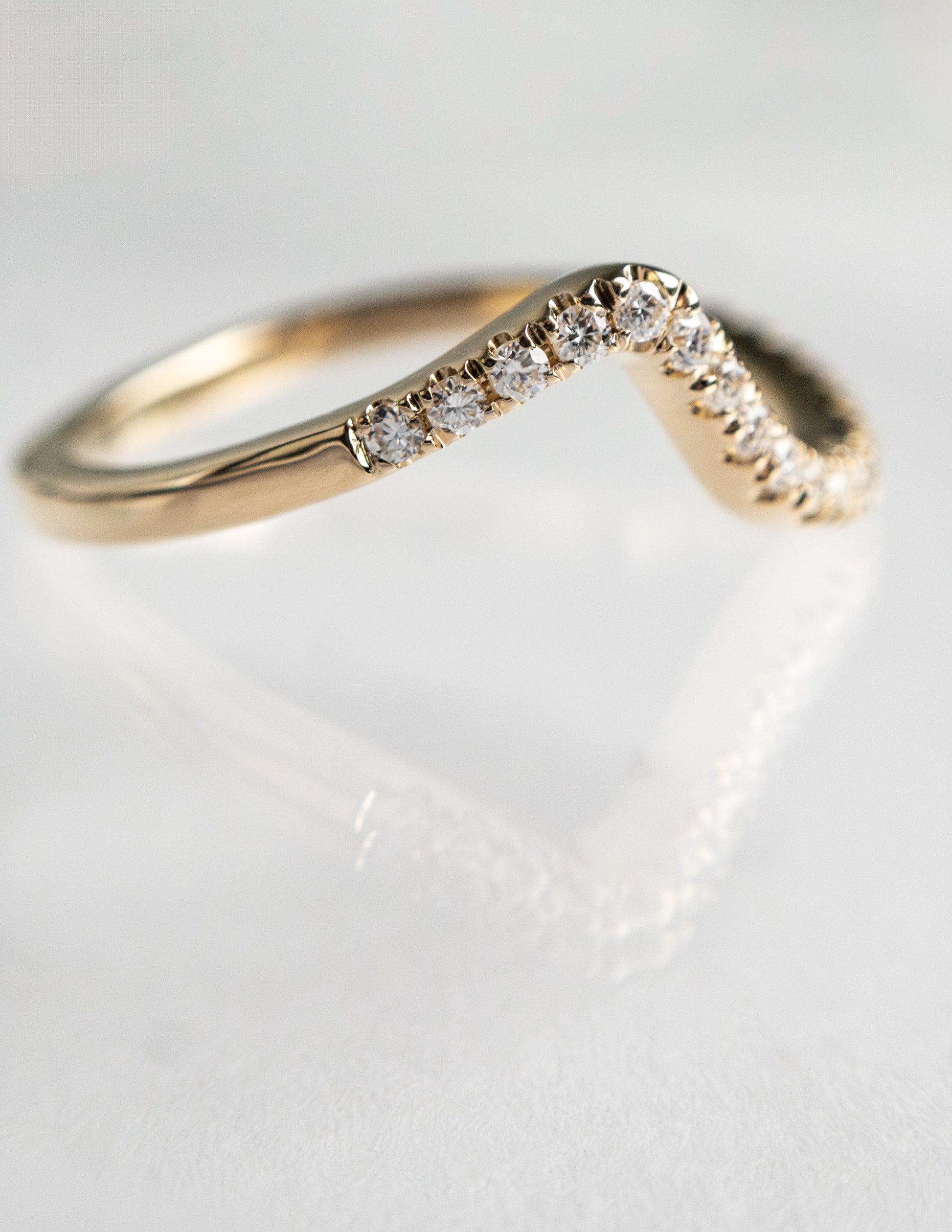 Pave Rapture- 0.55 CT Round Lab Grown Diamond Wedding BandPave Rapture- 0.55 CT Round Lab Grown Diamond Wedding Band - Back view