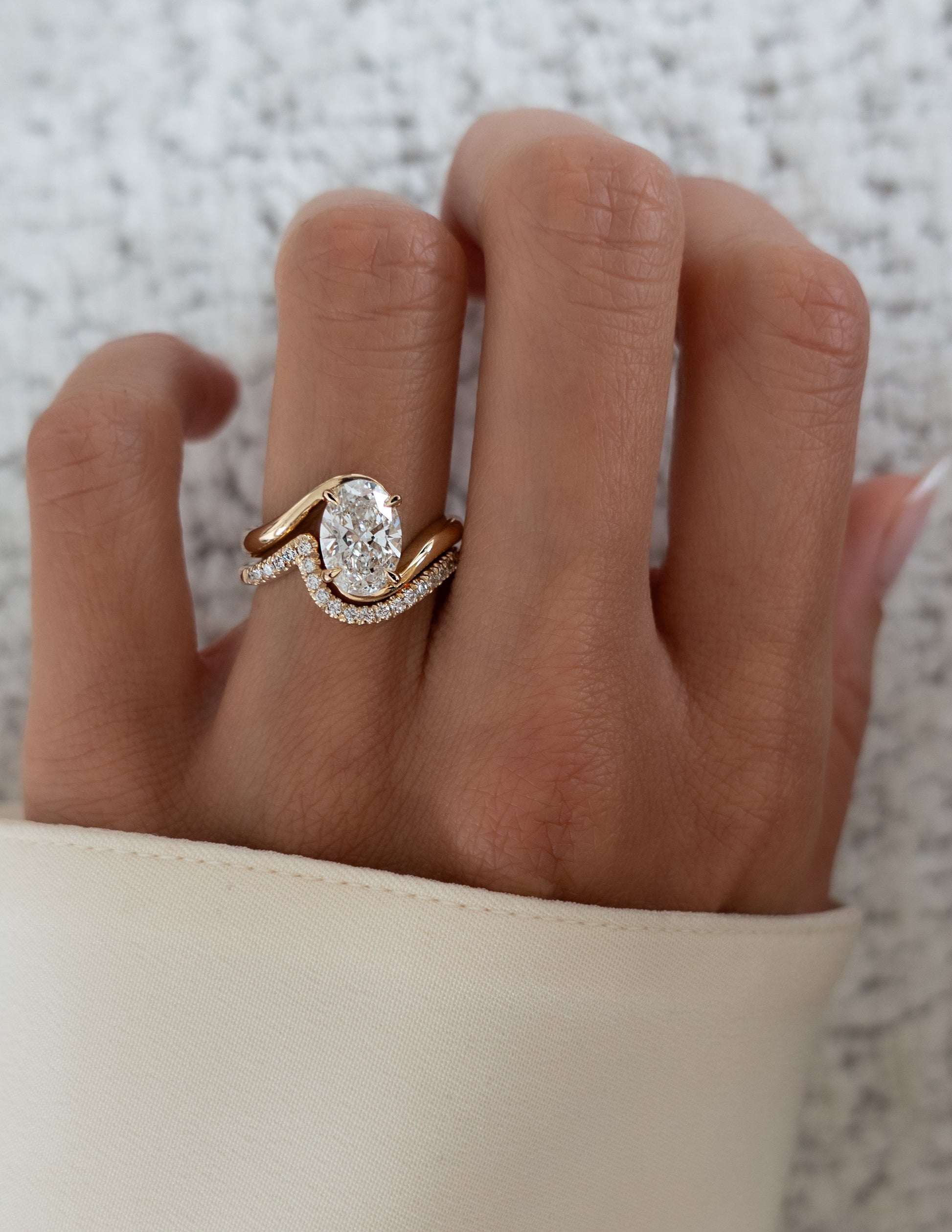 Pave Rapture- 0.55 CT Round Lab Grown Diamond Wedding BandPave Rapture- 0.55 CT Round Lab Grown Diamond Wedding Band - Front view
