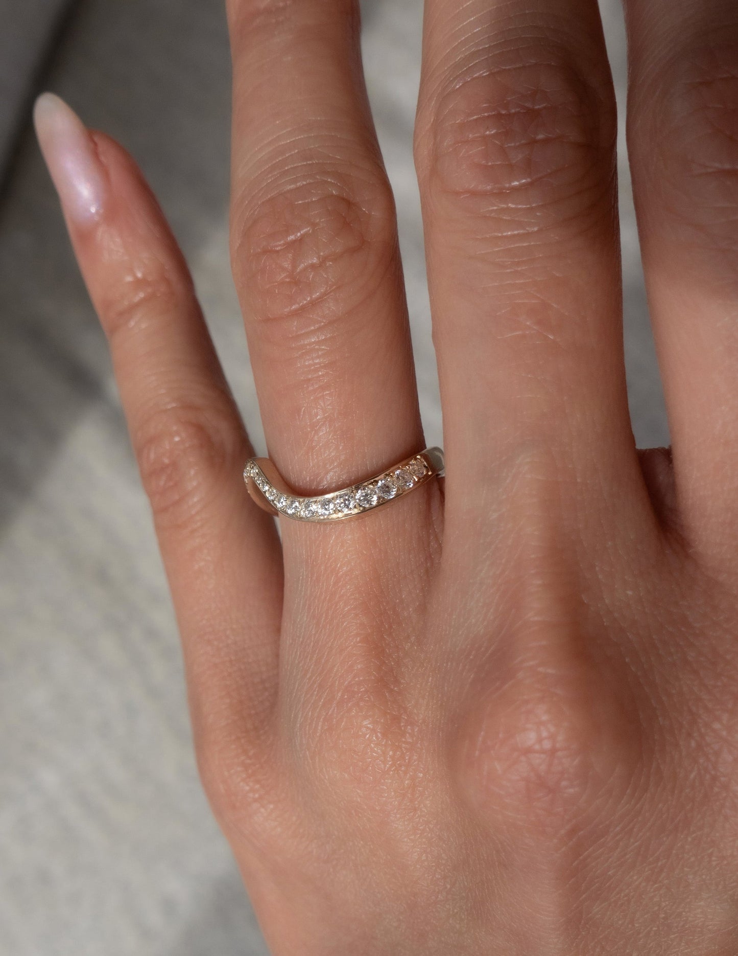 Pave Rapture- 0.60 CT Round Lab Grown Diamond Wedding BandPave Rapture- 0.60 CT Round Lab Grown Diamond Wedding Band - Detail view