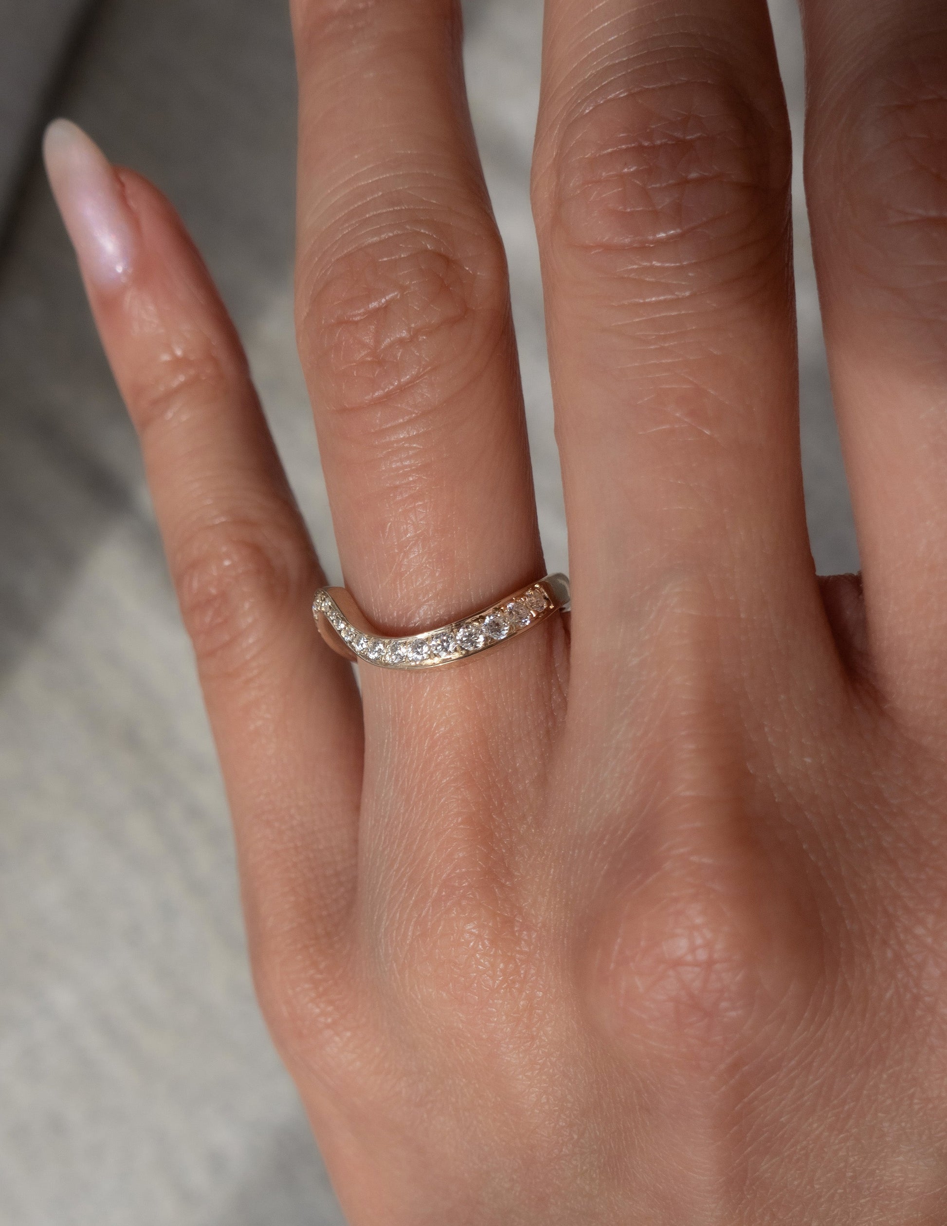 Pave Rapture- 0.60 CT Round Lab Grown Diamond Wedding BandPave Rapture- 0.60 CT Round Lab Grown Diamond Wedding Band - Detail view