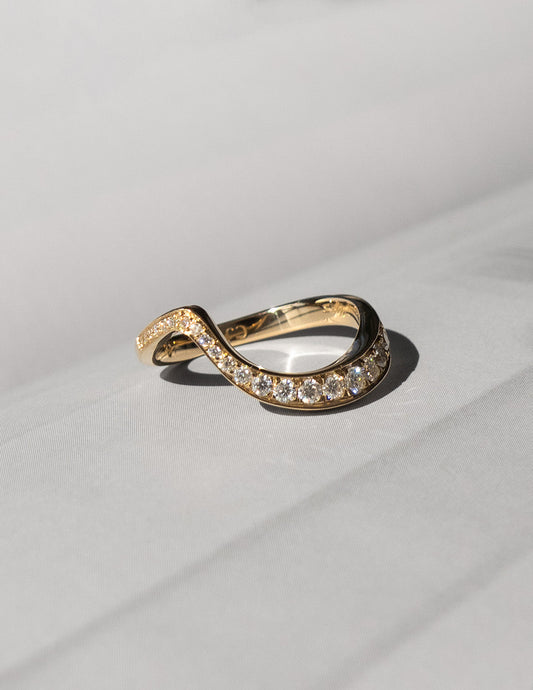Pave Rapture- 0.60 CT Round Lab Grown Diamond Wedding BandPave Rapture- 0.60 CT Round Lab Grown Diamond Wedding Band - Front view