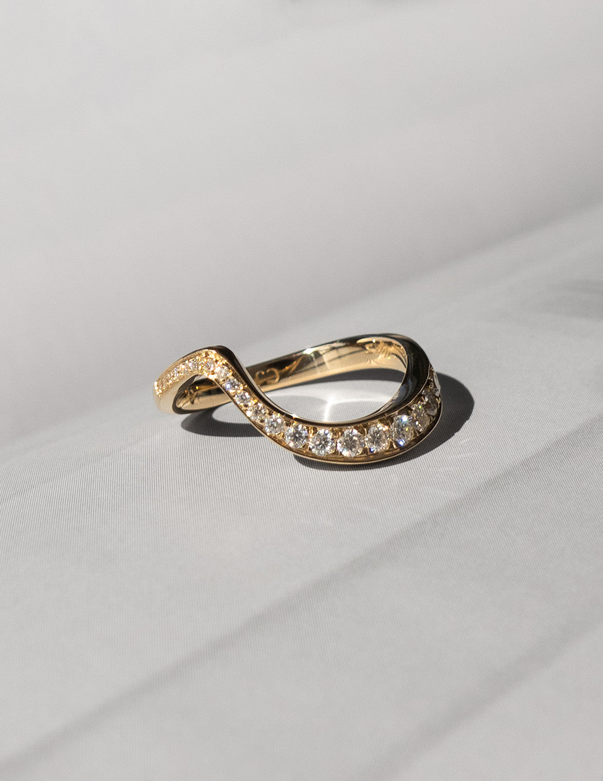 Pave Rapture- 0.60 CT Round Lab Grown Diamond Wedding BandPave Rapture- 0.60 CT Round Lab Grown Diamond Wedding Band - Front view