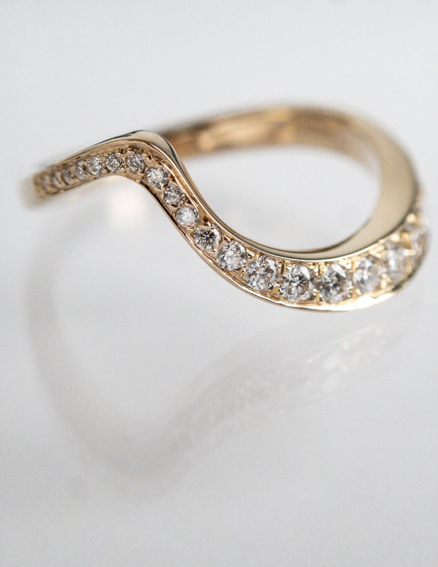Pave Rapture- 0.60 CT Round Lab Grown Diamond Wedding BandPave Rapture- 0.60 CT Round Lab Grown Diamond Wedding Band - Side view