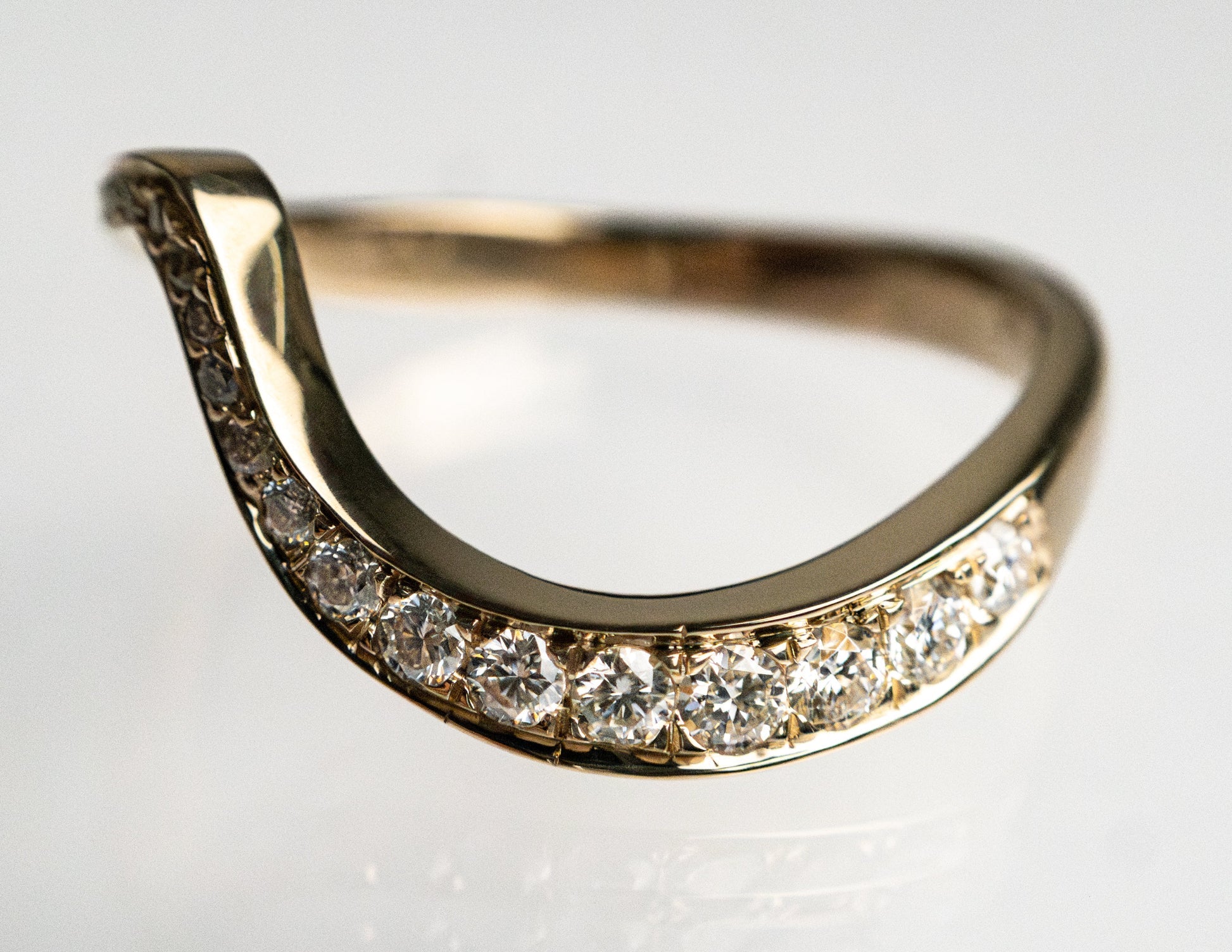 Pave Rapture- 0.60 CT Round Lab Grown Diamond Wedding BandPave Rapture- 0.60 CT Round Lab Grown Diamond Wedding Band - Back view