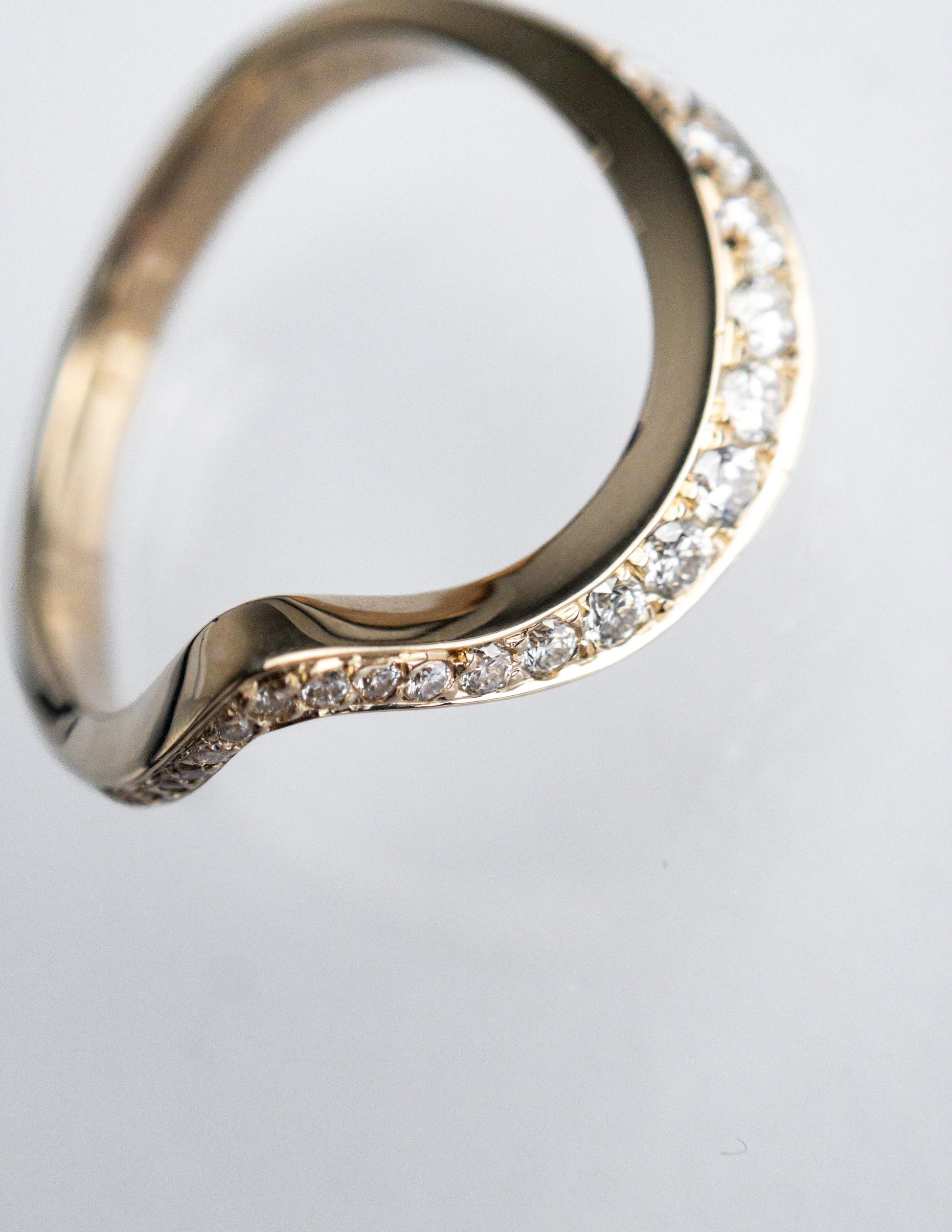 Pave Rapture- 0.60 CT Round Lab Grown Diamond Wedding BandPave Rapture- 0.60 CT Round Lab Grown Diamond Wedding Band - Detail view