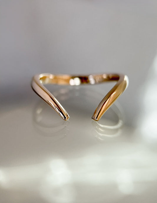 Plain Open End- Stackable Wedding BandPlain Open End- Stackable Wedding Band - Front view
