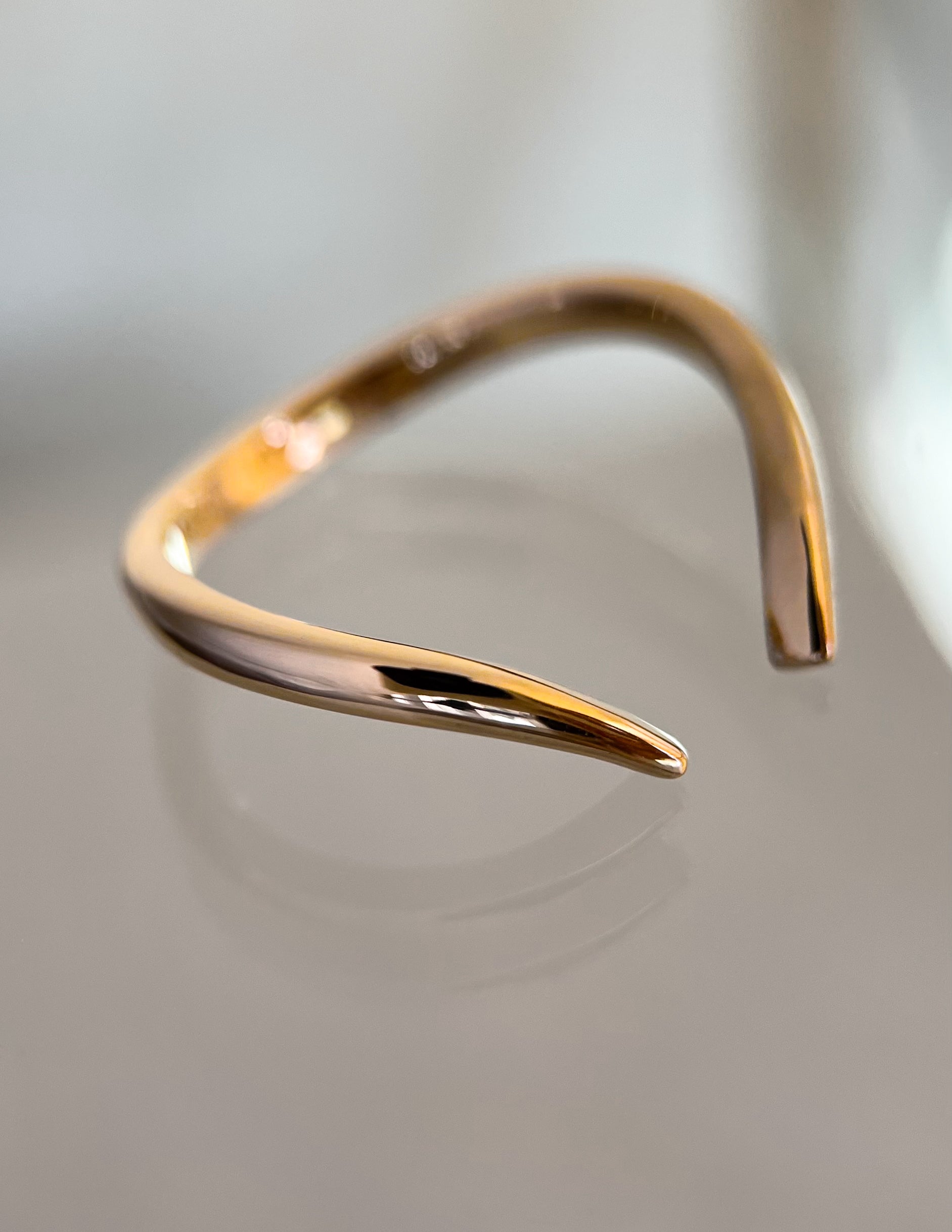 Plain Open End- Stackable Wedding BandPlain Open End- Stackable Wedding Band - Side view