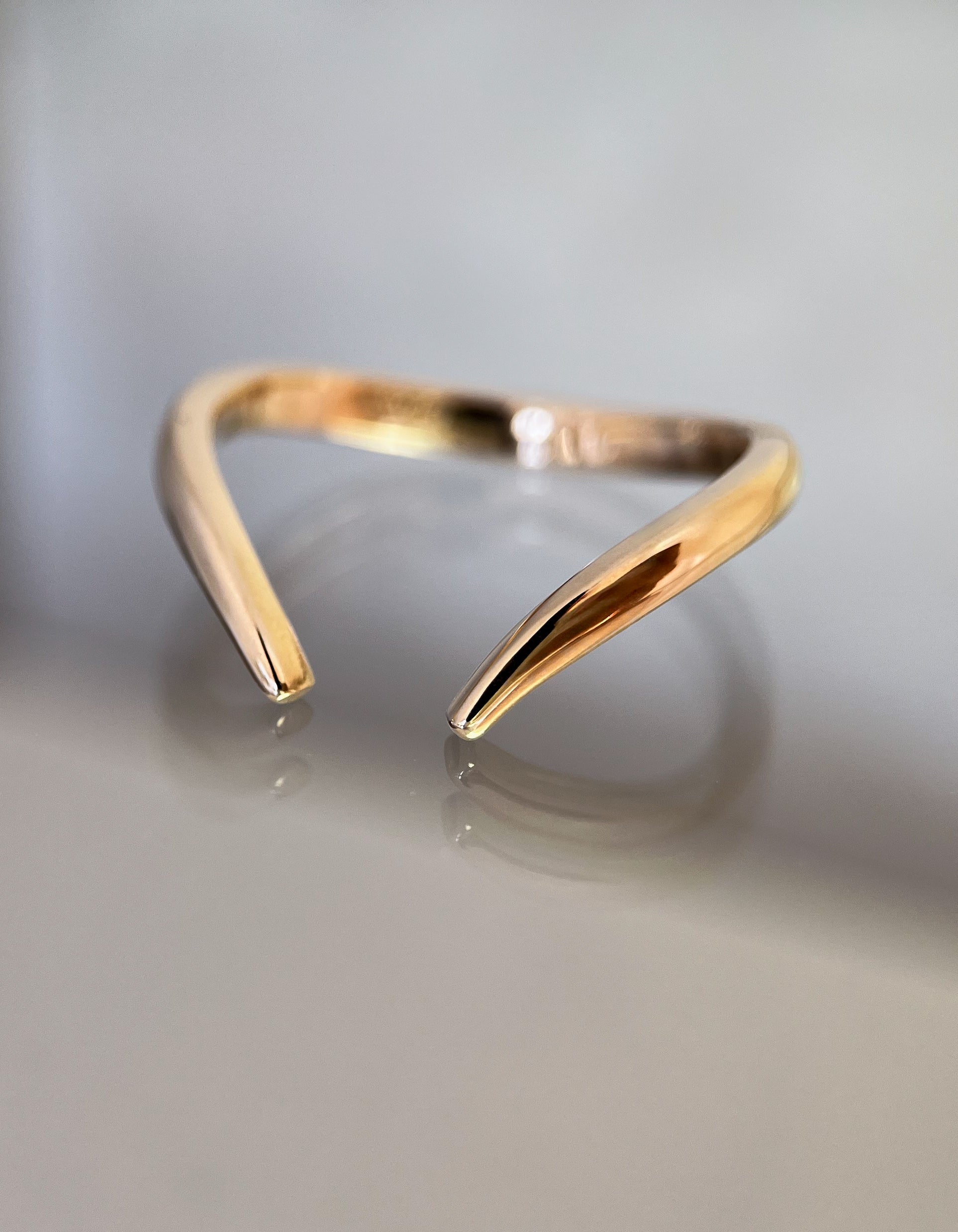 Plain Open End- Stackable Wedding BandPlain Open End- Stackable Wedding Band - Back view