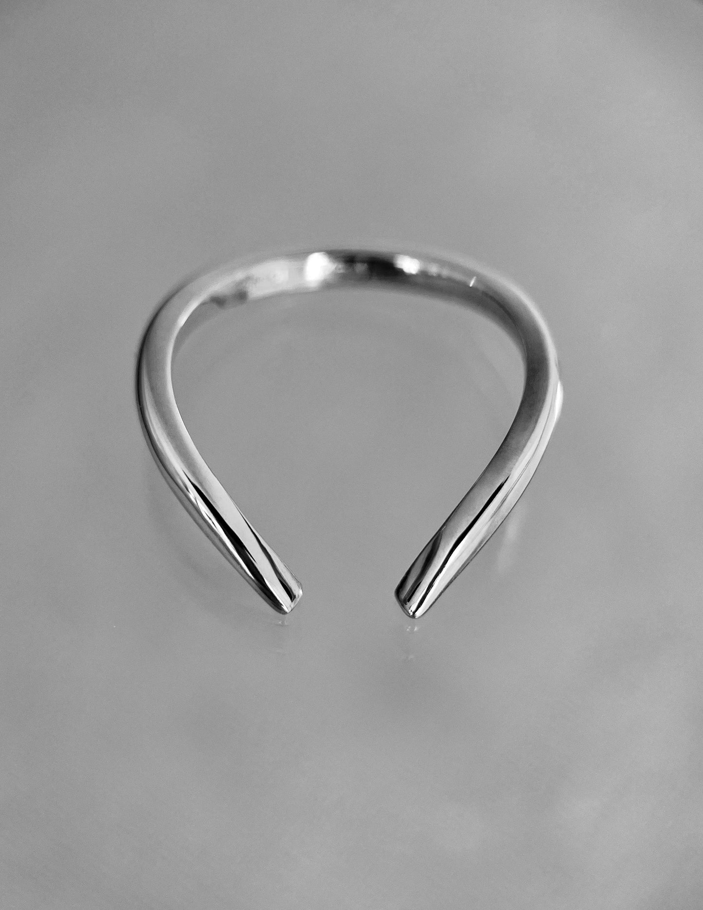 Plain Open End- Stackable Wedding BandPlain Open End- Stackable Wedding Band - On model
