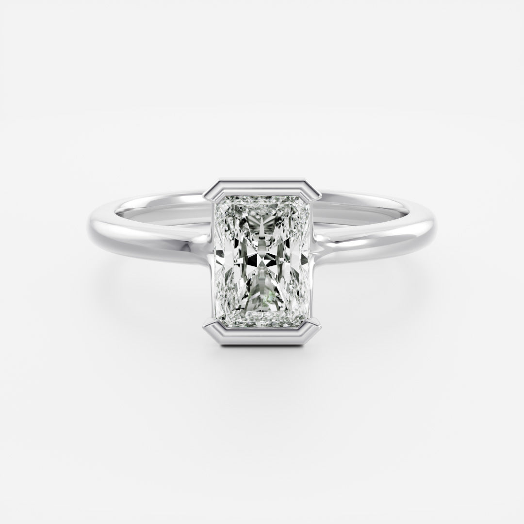 Solitaire- 1.0 CT Oval Moissanite Engagement RingSolitaire- 1.0 CT Oval Moissanite Engagement Ring - Detail view