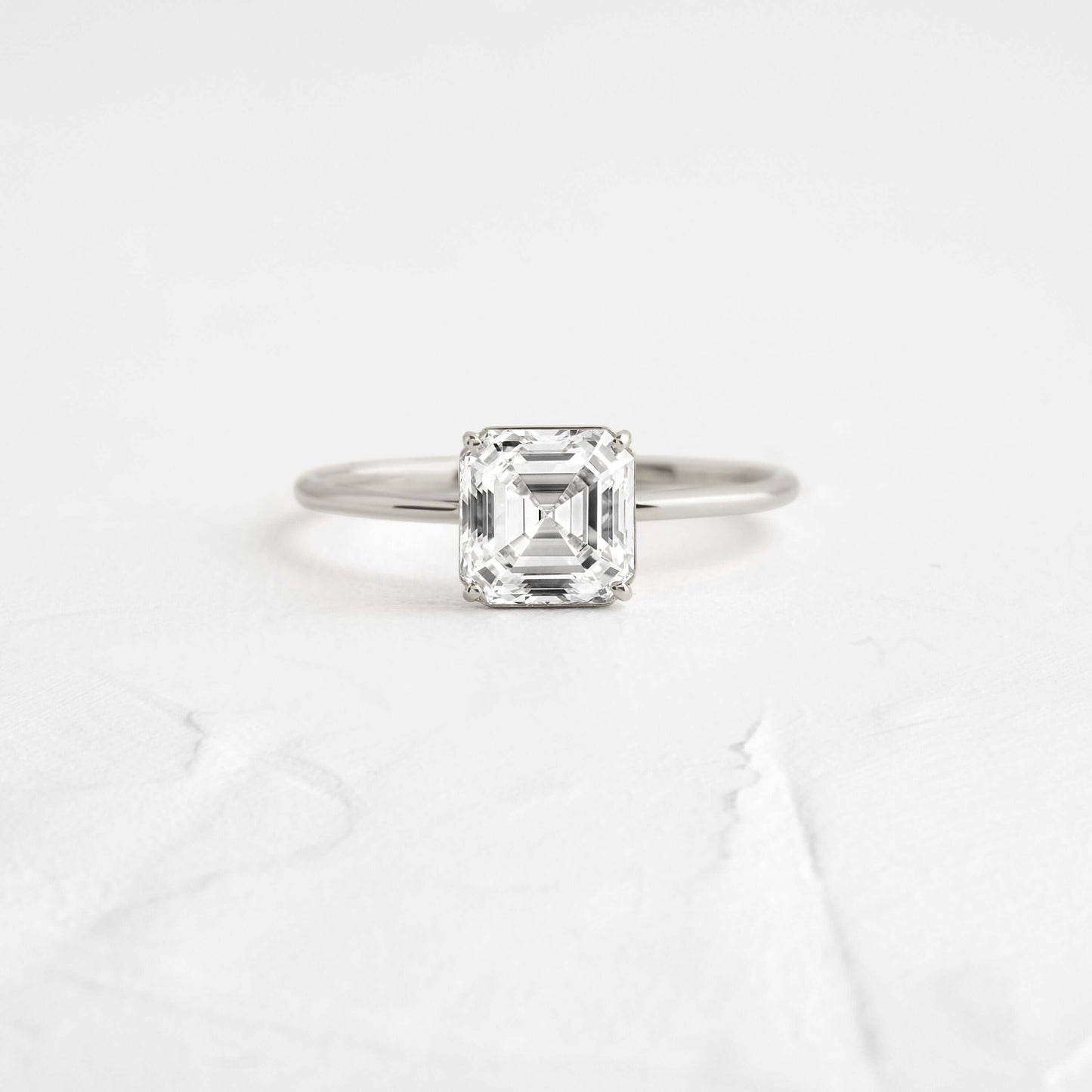 Solitaire-Asscher Lab Grown Diamond Engagement Ring - Lifestyle