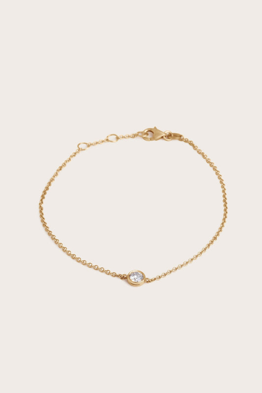 Solitaire Bezel-0.3 CT Round Lab Grown Diamond BraceletsSolitaire Bezel-0.3 CT Round Lab Grown Diamond Bracelets - Front view