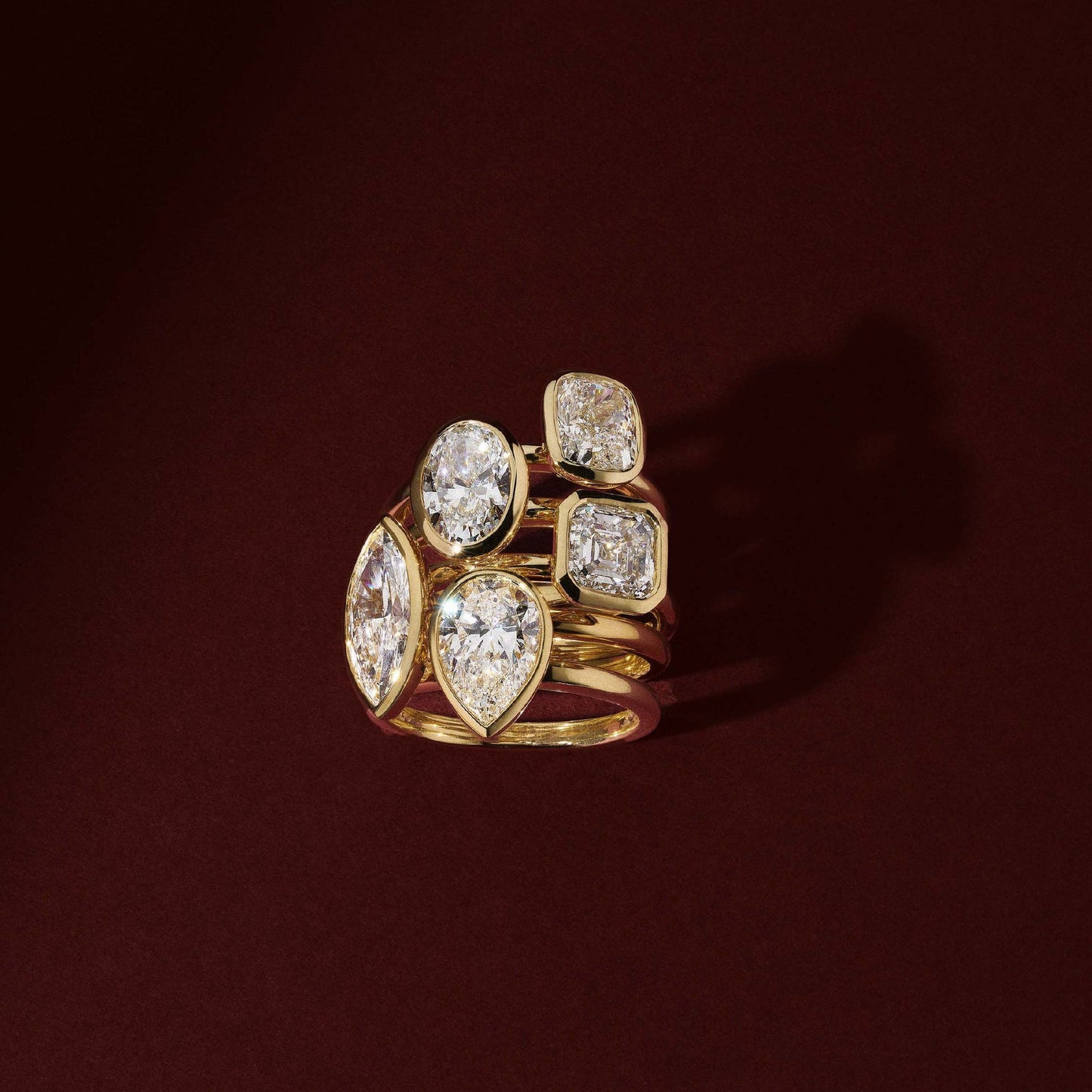 Solitaire Bezel- 1.5 CT Marquise Moissanite Engagement RingSolitaire Bezel- 1.5 CT Marquise Moissanite Engagement Ring - Back view