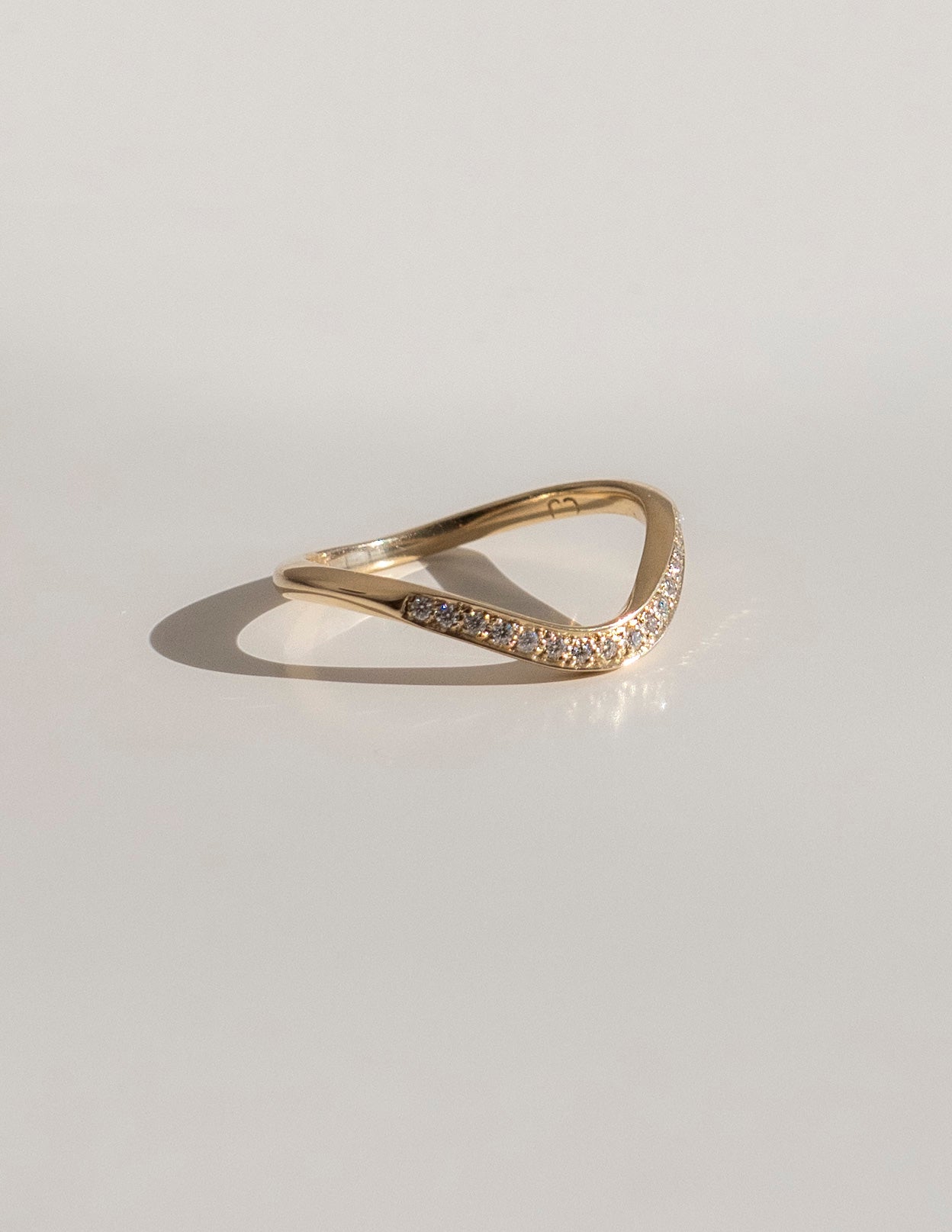 Solitaire Curve & Pave Band- 1 CT Oval Lab Grown Diamond Bridal SetSolitaire Curve & Pave Band- 1 CT Oval Lab Grown Diamond Bridal Set - On model