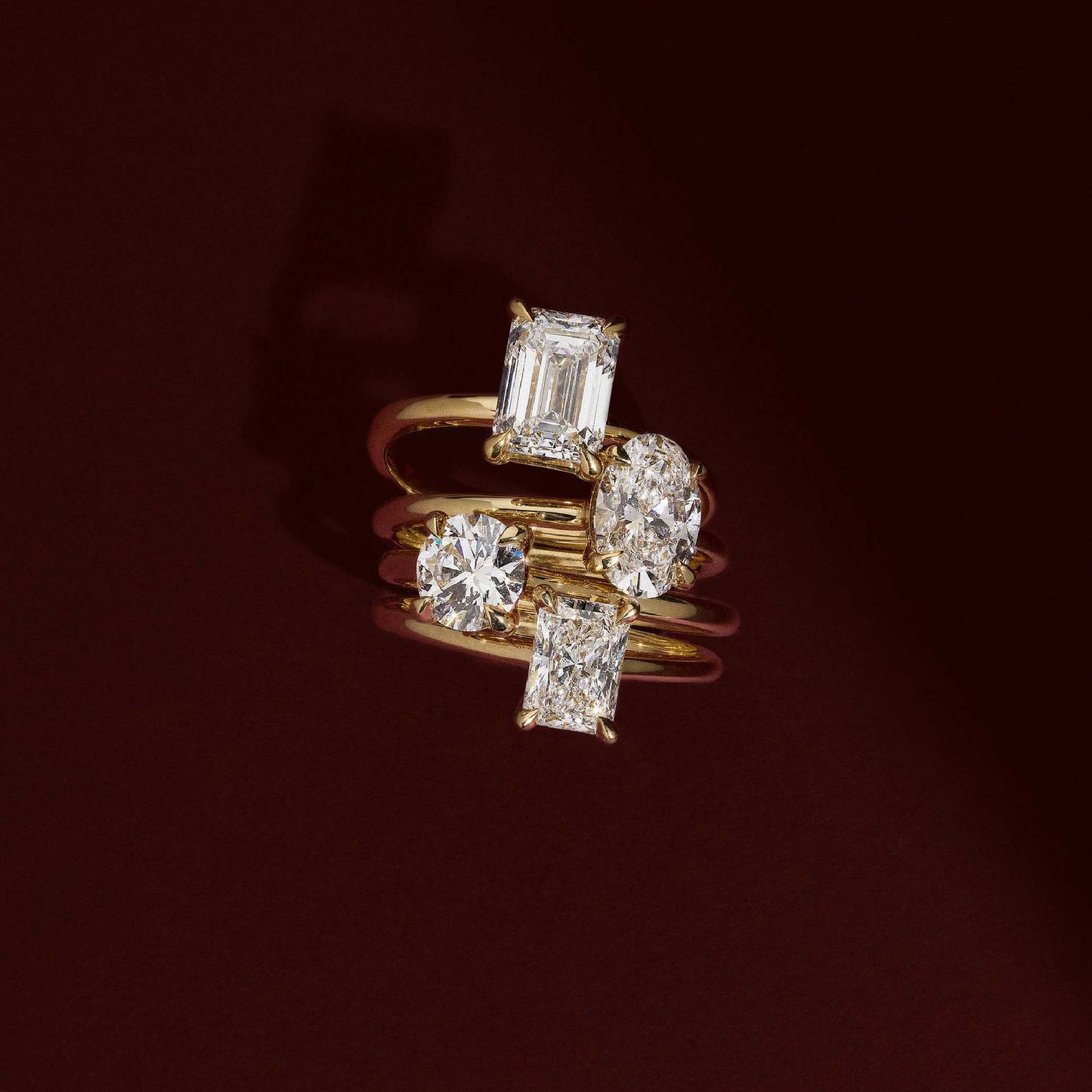 Solitaire Low Profile-Oval Lab Grown Diamond Engagement Ring - Lifestyle