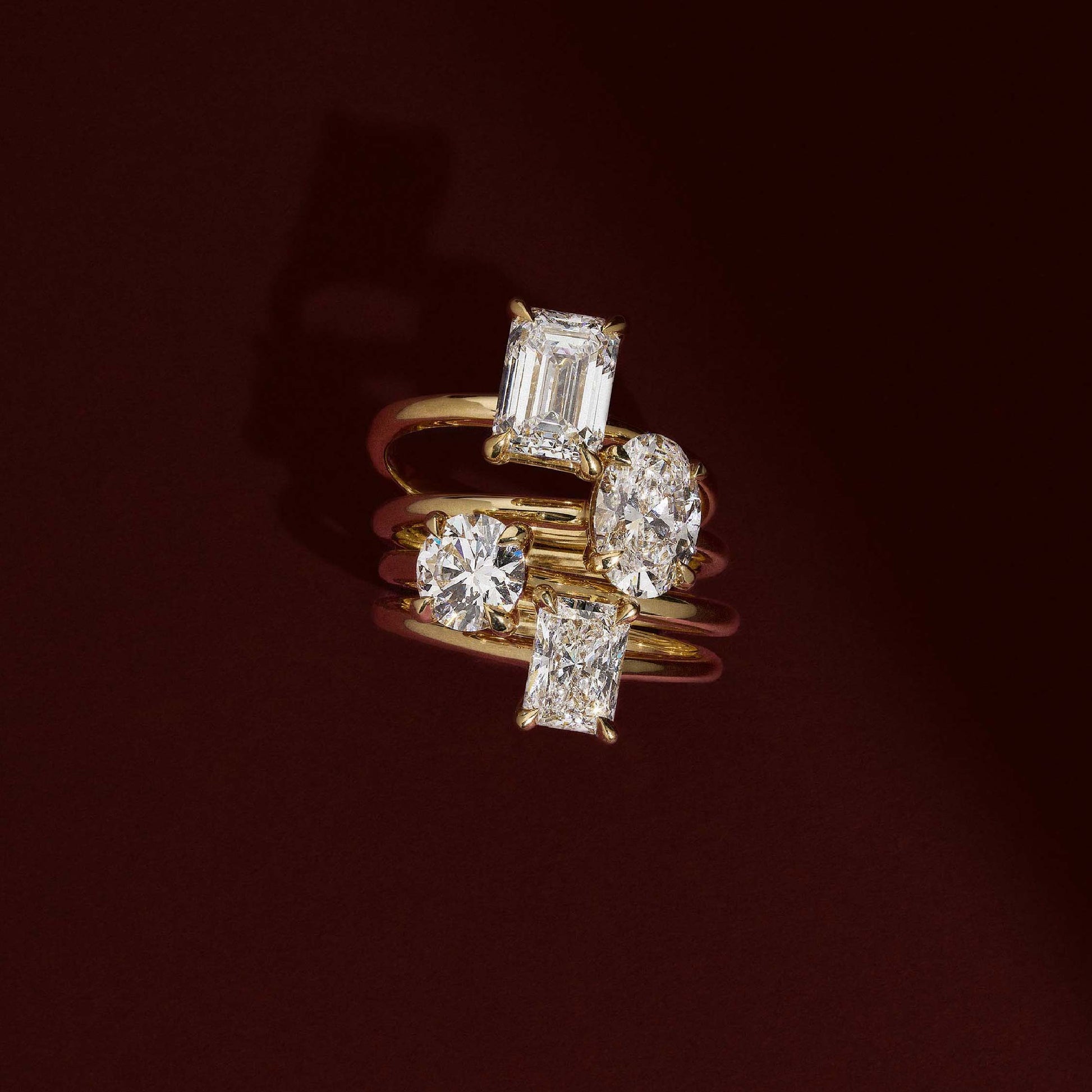 Solitaire Low Profile-Oval Lab Grown Diamond Engagement Ring - Lifestyle