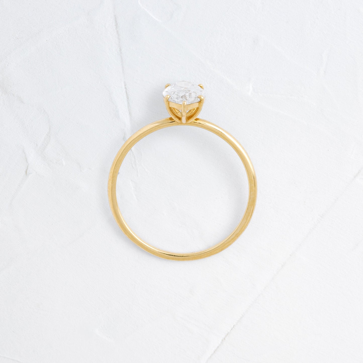 Solitaire-Marquise Lab Grown Diamond Engagement Ring - Back view