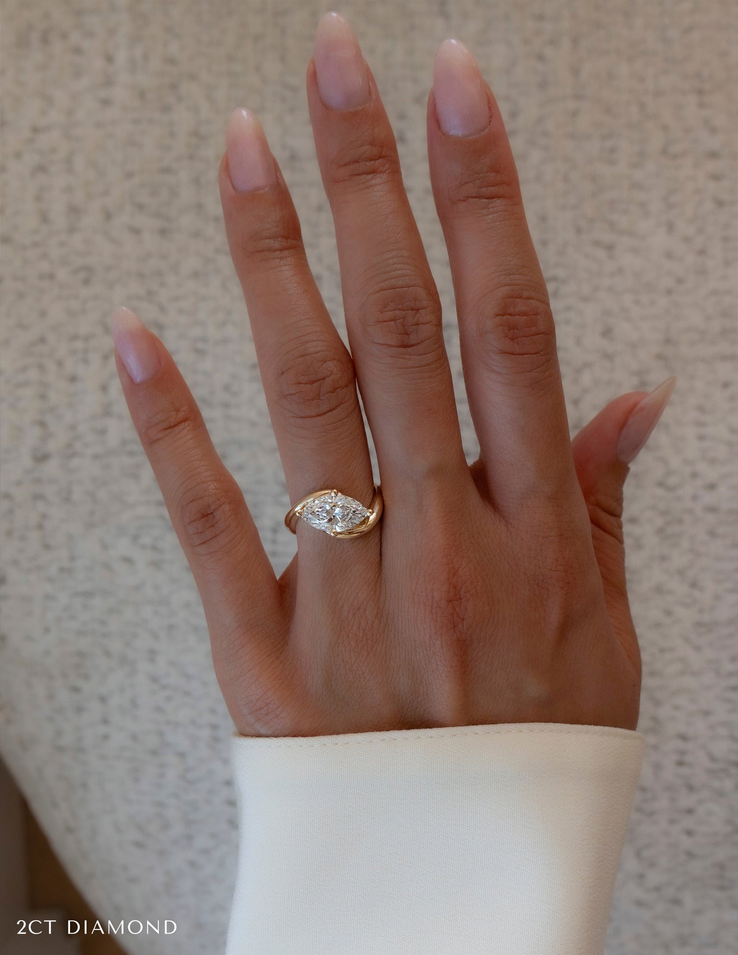 Solitaire Rapture-Marquise Lab Grown Diamond Engagement Ring - Back view