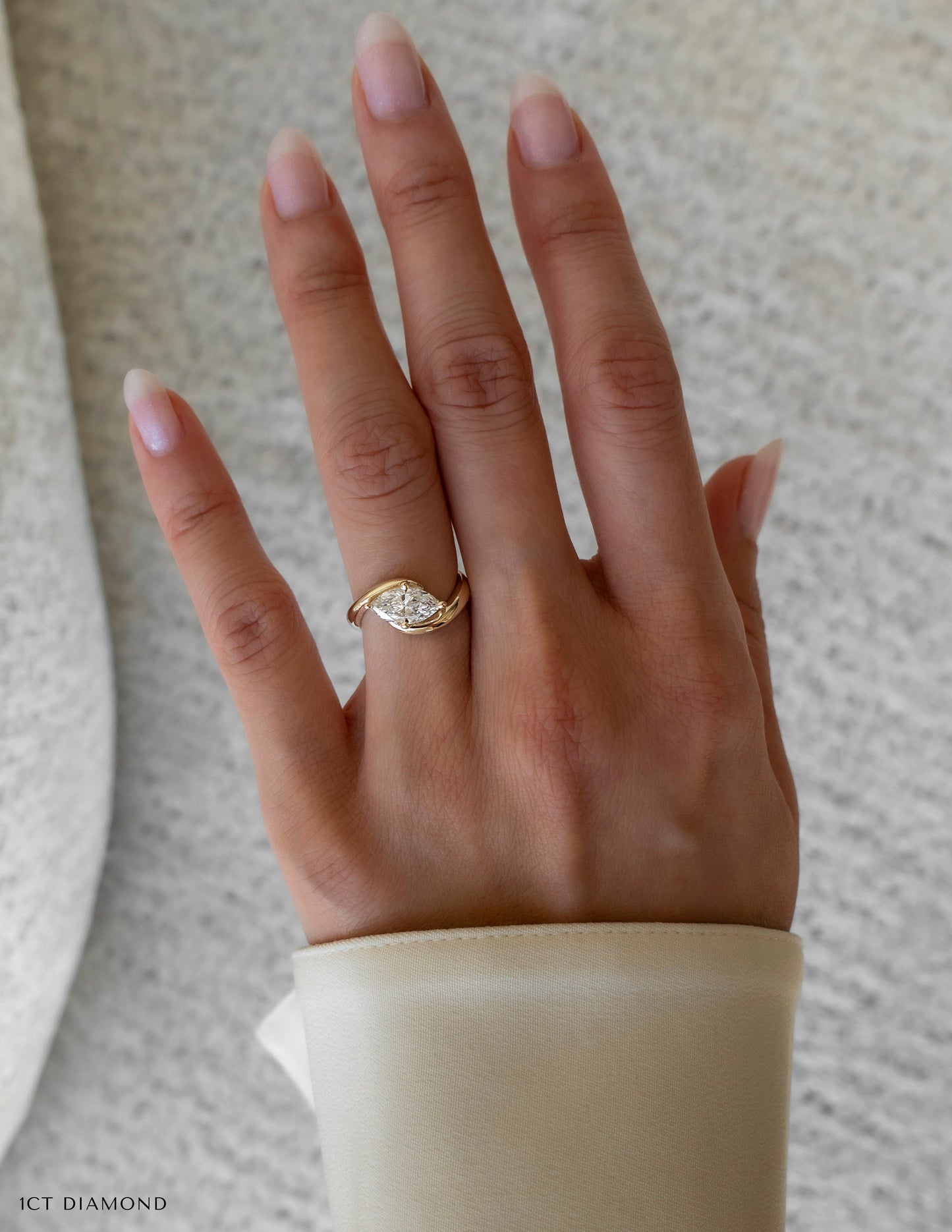 Solitaire Rapture-Marquise Lab Grown Diamond Engagement Ring - Lifestyle