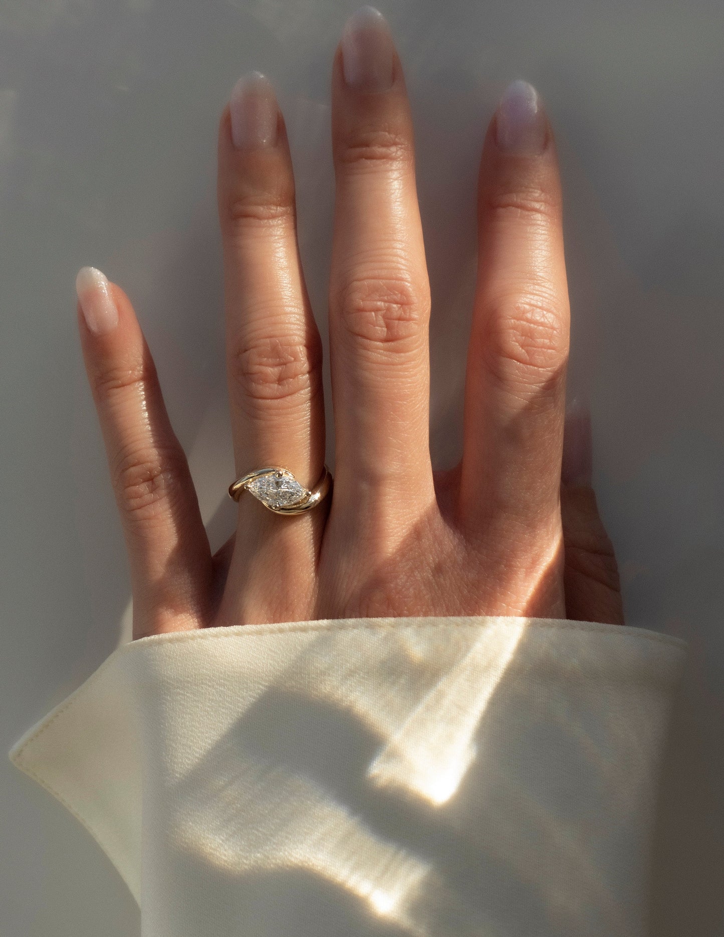 Solitaire Rapture-Marquise Lab Grown Diamond Engagement Ring - Front view