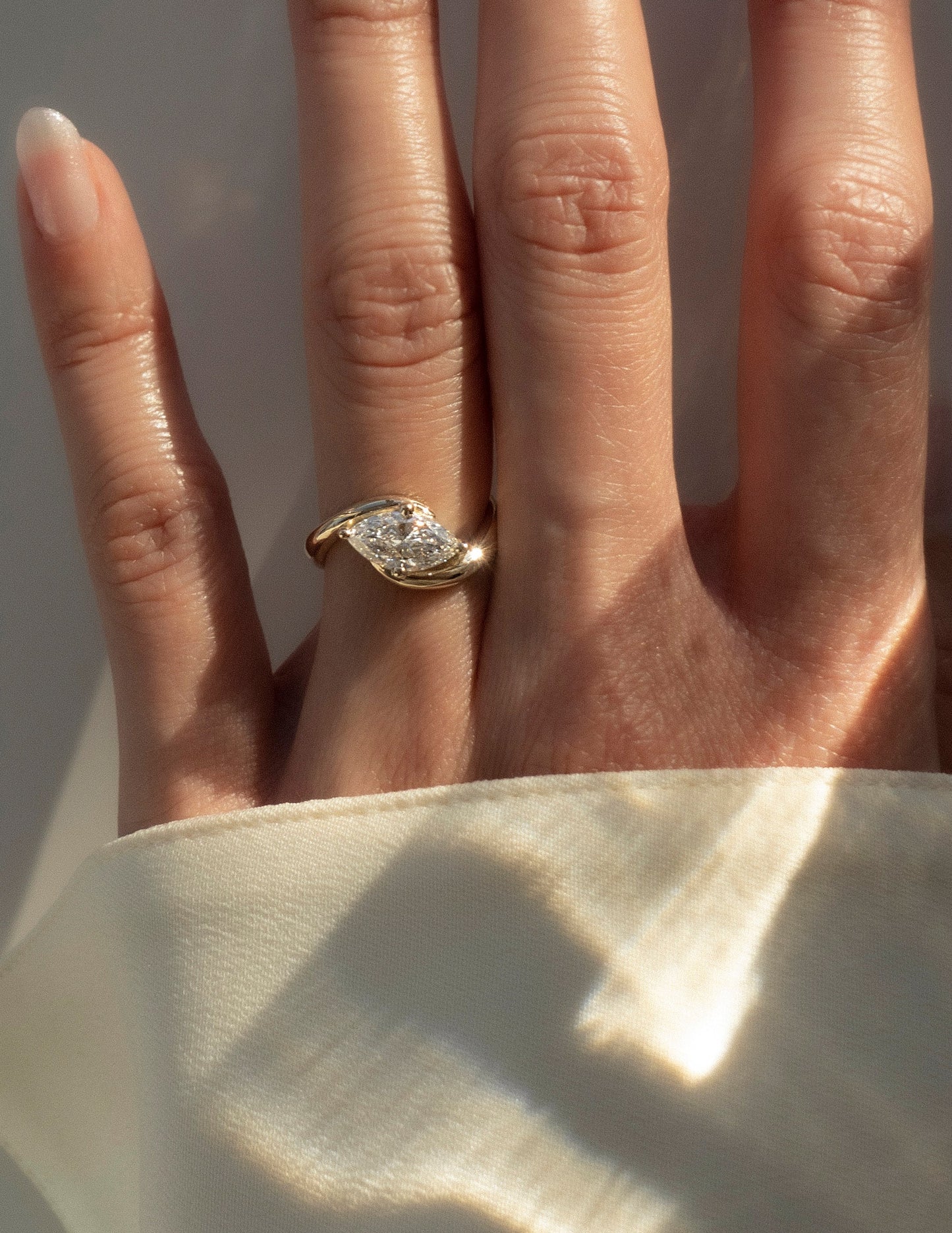 Solitaire Rapture-Marquise Lab Grown Diamond Engagement Ring - Lifestyle