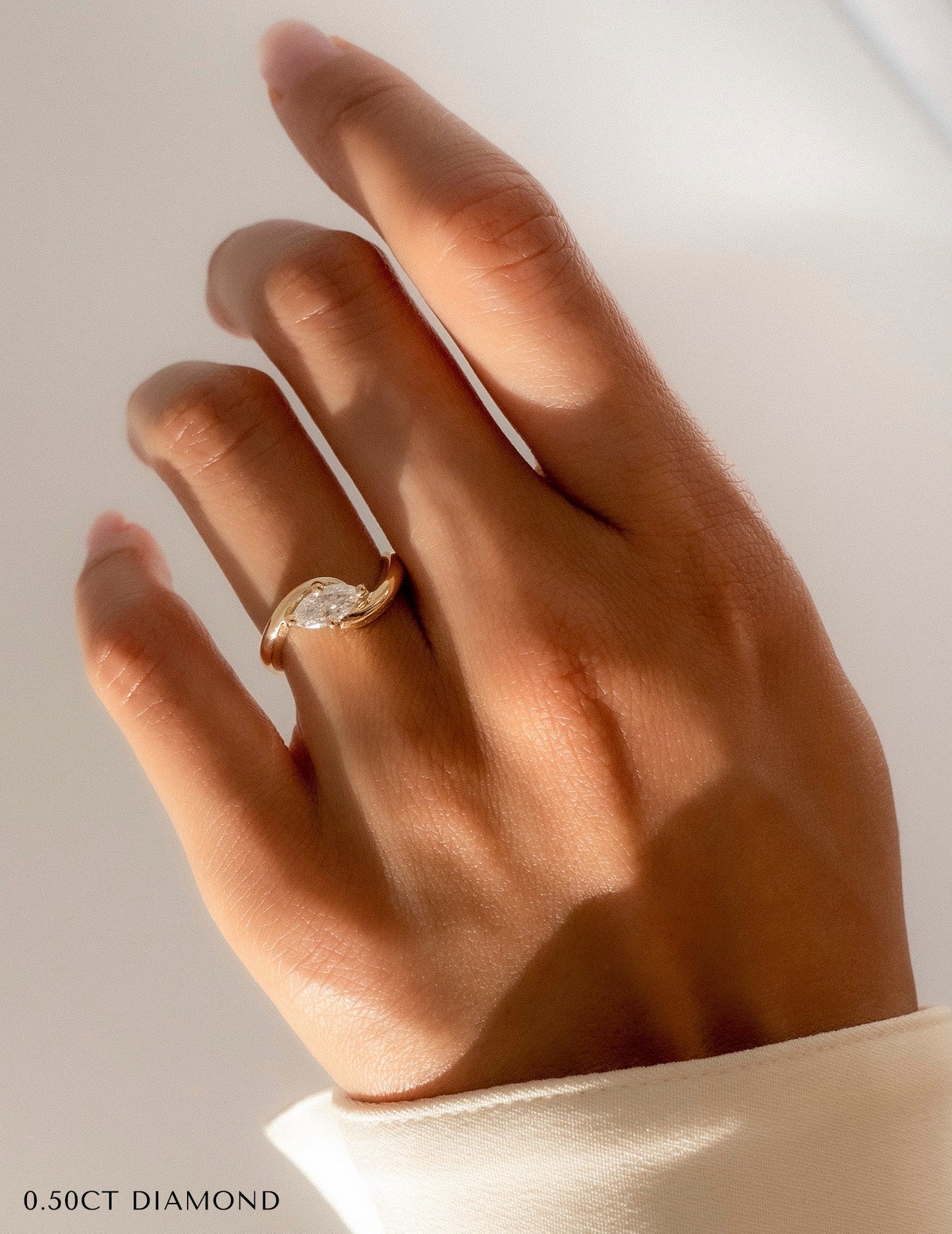Solitaire Rapture-Marquise Lab Grown Diamond Engagement Ring - Front view