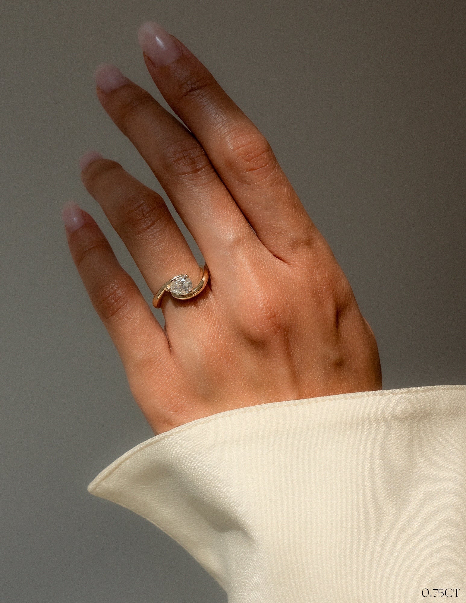 Solitaire Rapture-Pear Lab Grown Diamond Engagement Ring - Back view
