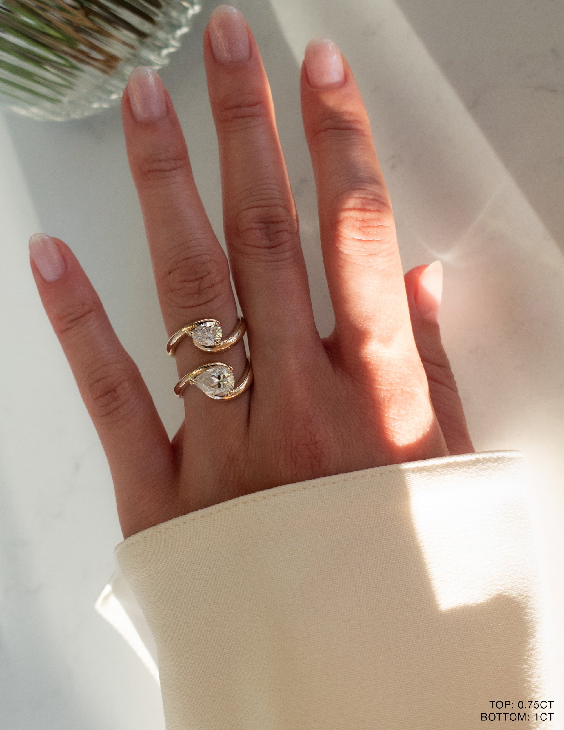 Solitaire Rapture-Pear Lab Grown Diamond Engagement Ring - Lifestyle