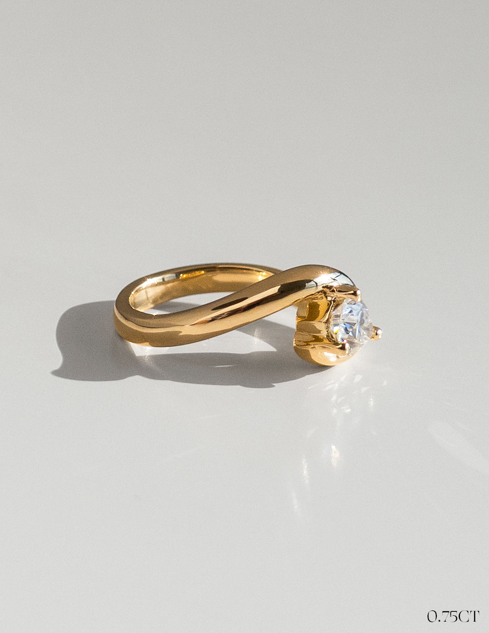 Solitaire Rapture-Pear Lab Grown Diamond Engagement Ring - Side view