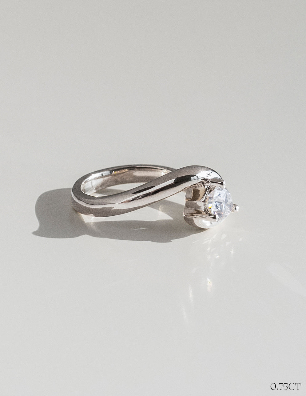 Solitaire Rapture-Pear Lab Grown Diamond Engagement Ring - On model