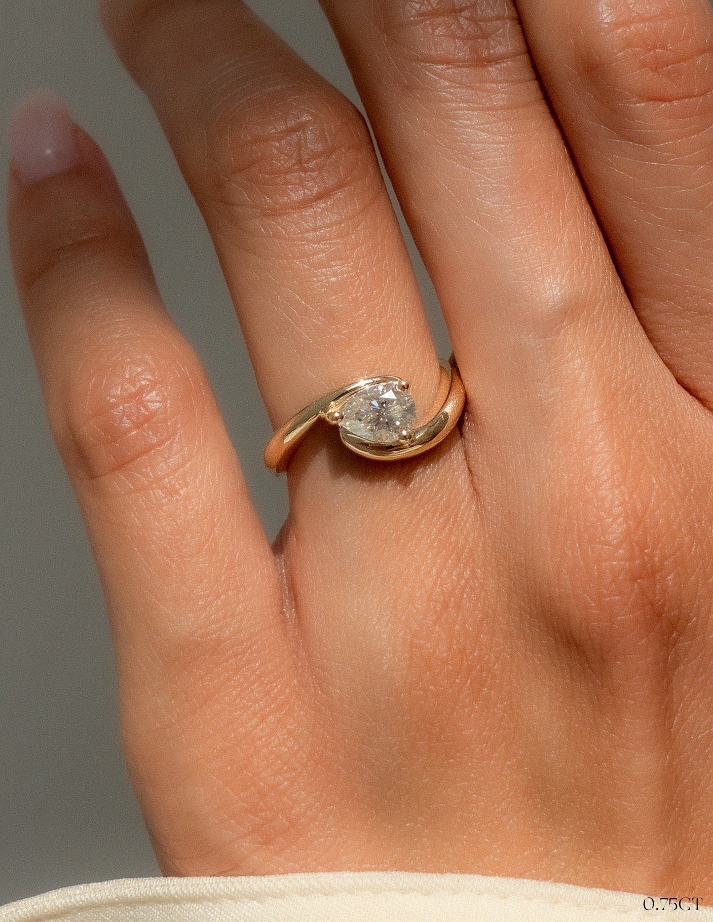 Solitaire Rapture-Pear Lab Grown Diamond Engagement Ring - Lifestyle