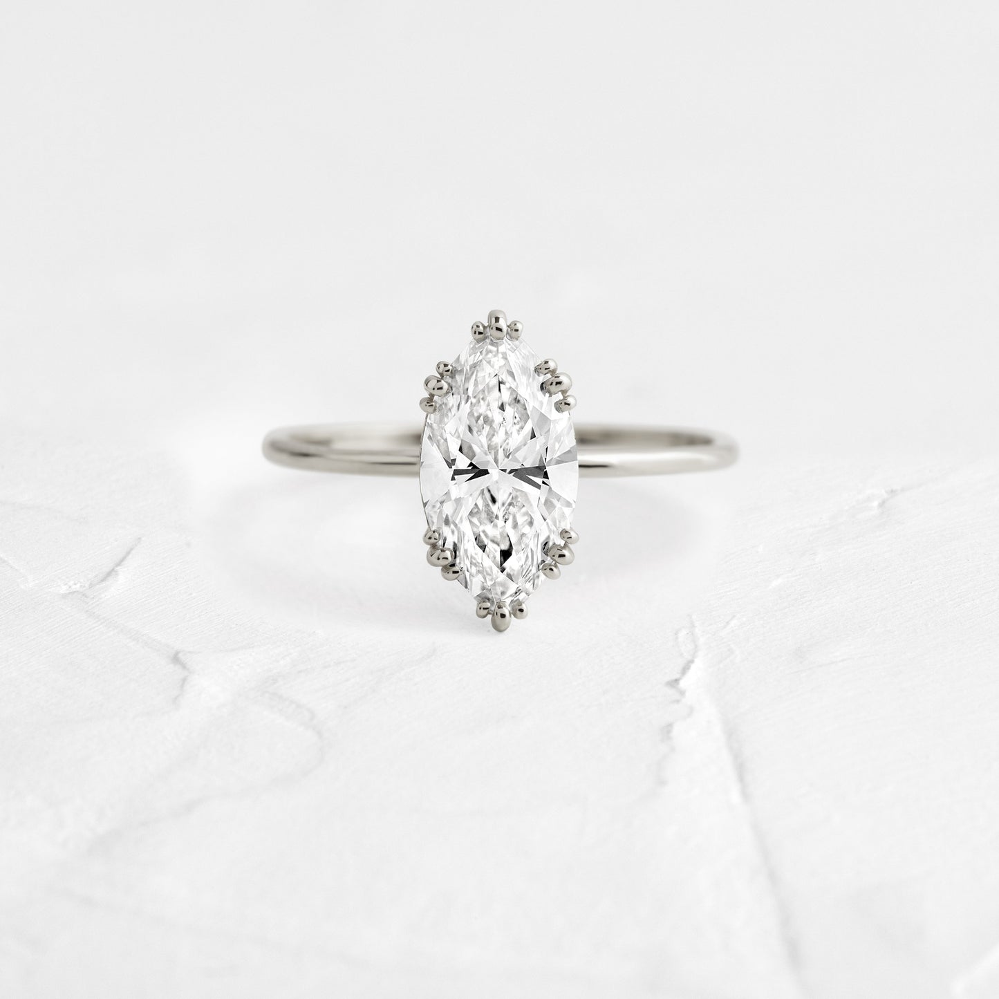 Solitaire Triple Prong-Marquise Lab Grown Diamond Engagement Ring - Lifestyle