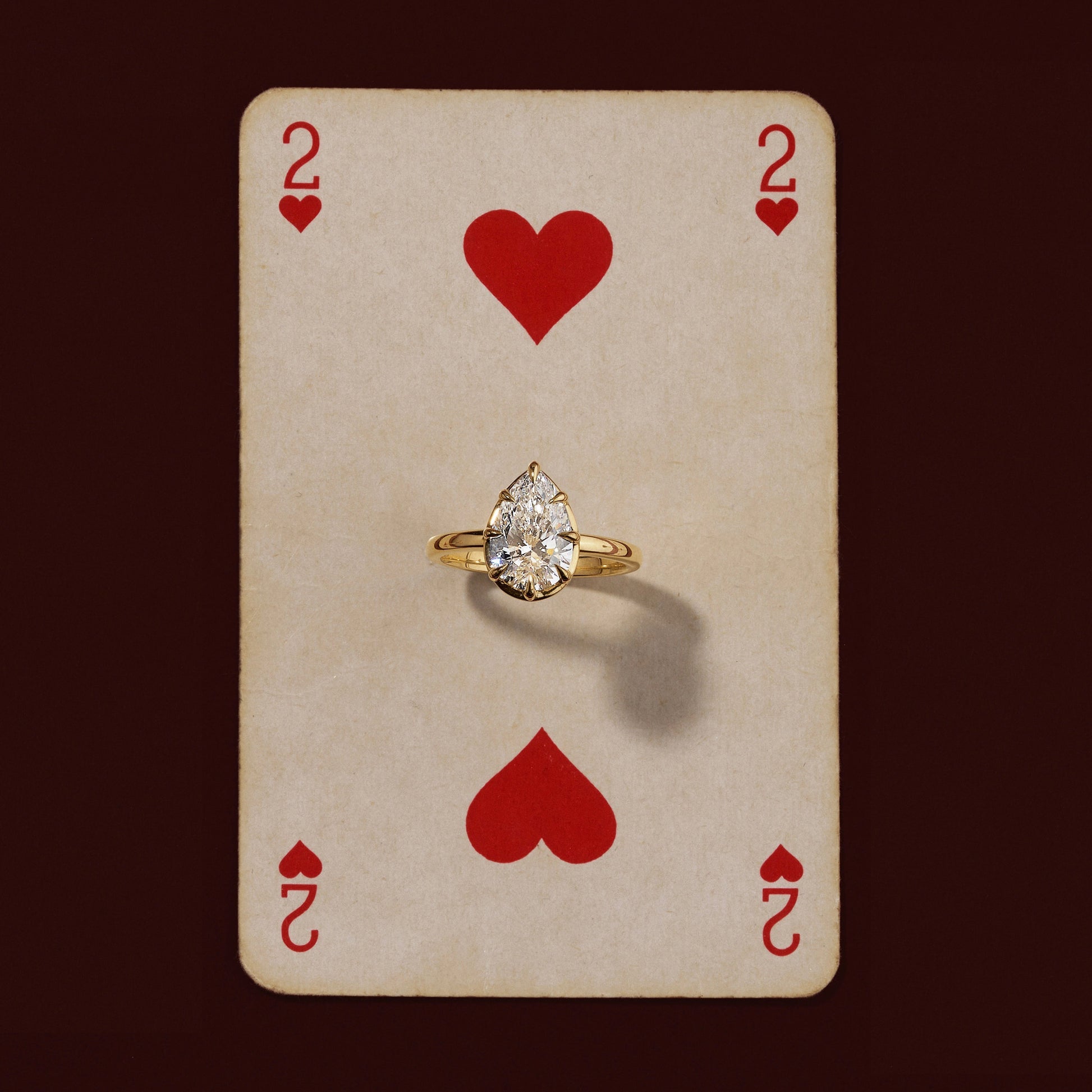 Solitaire Unique Bezel- 2.1 CT Pear Moissanite Engagement RingSolitaire Unique Bezel- 2.1 CT Pear Moissanite Engagement Ring - Lifestyle