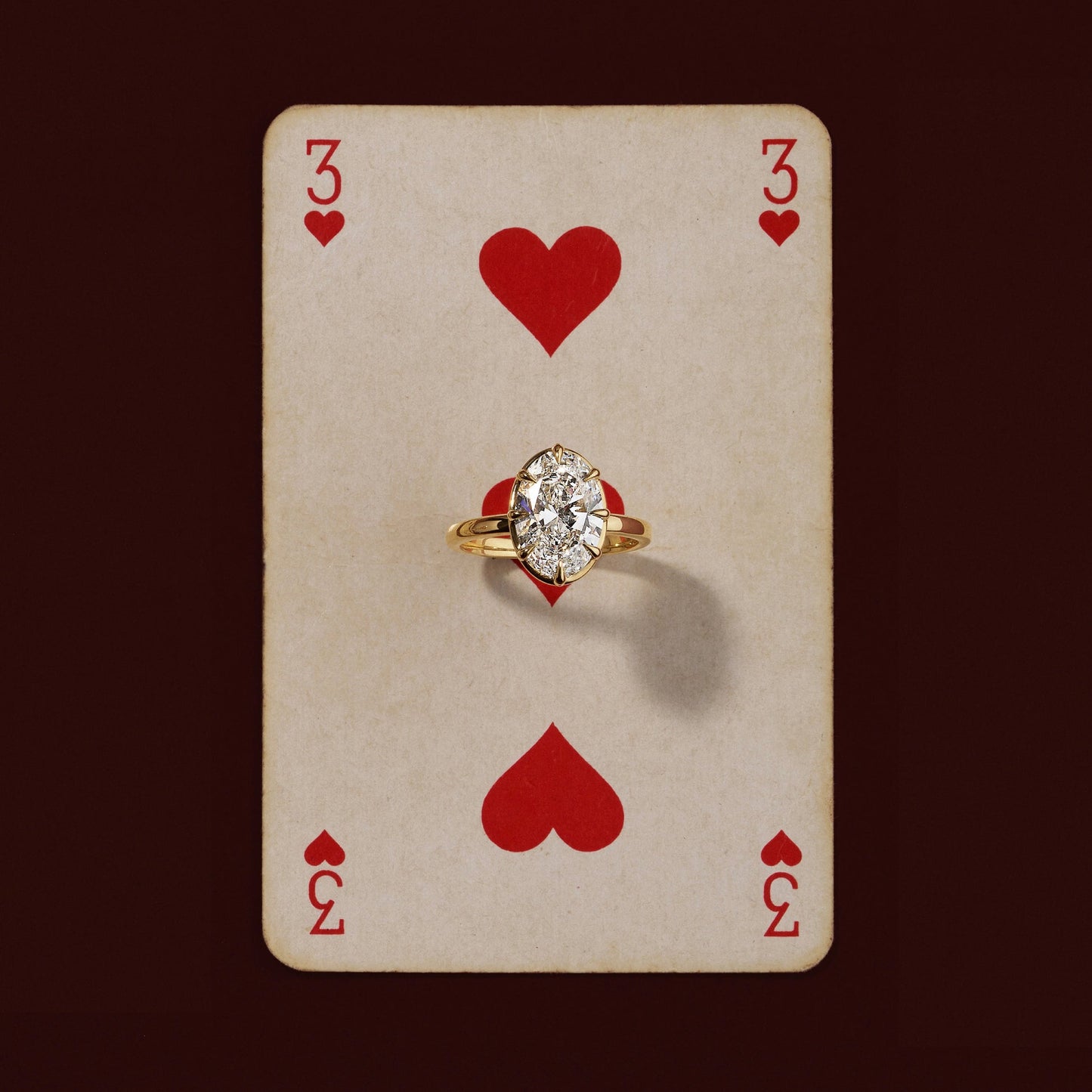 Solitaire Unique Bezel- 3.3 CT Oval Moissanite Engagement RingSolitaire Unique Bezel- 3.3 CT Oval Moissanite Engagement Ring - On model