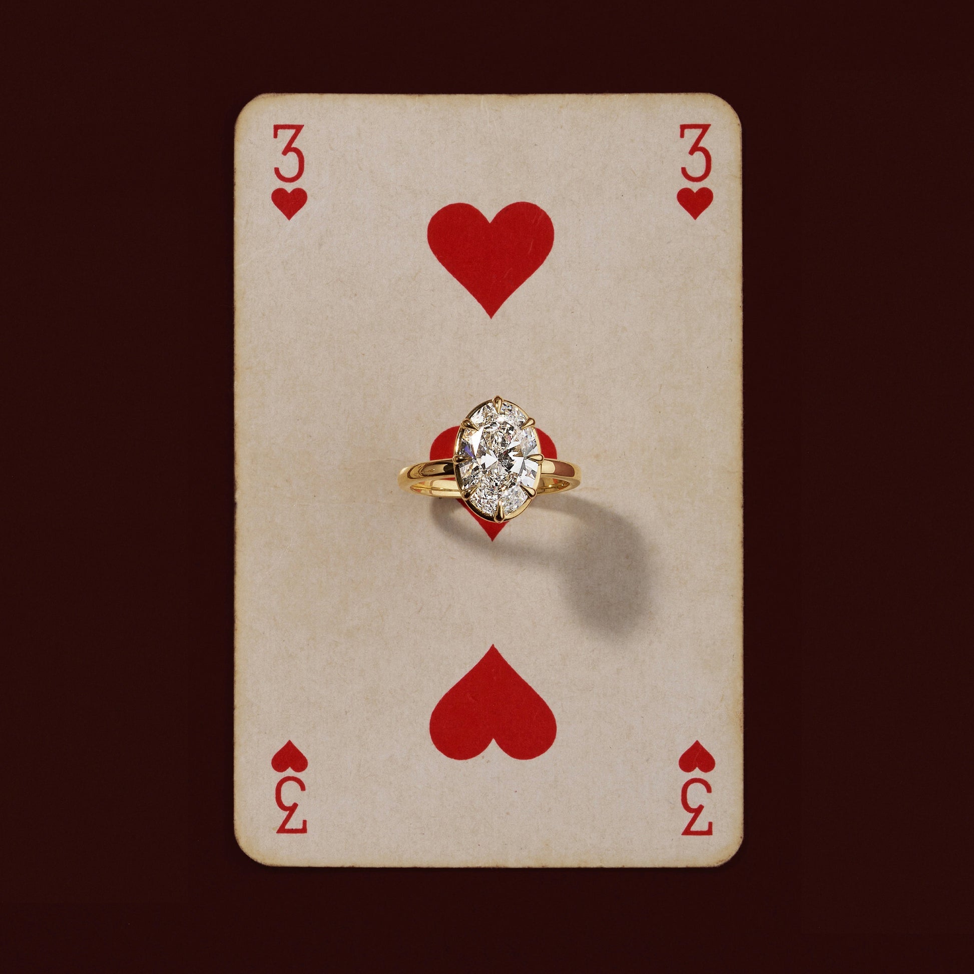 Solitaire Unique Bezel- 3.3 CT Oval Moissanite Engagement RingSolitaire Unique Bezel- 3.3 CT Oval Moissanite Engagement Ring - On model